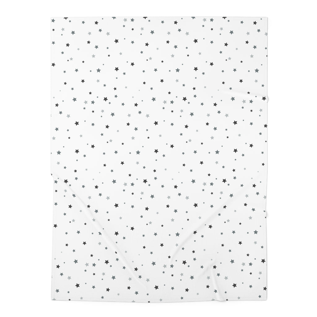 Baby Swaddle Blanket | Soft Neutral Star Print on Jersey Newborn Wrap