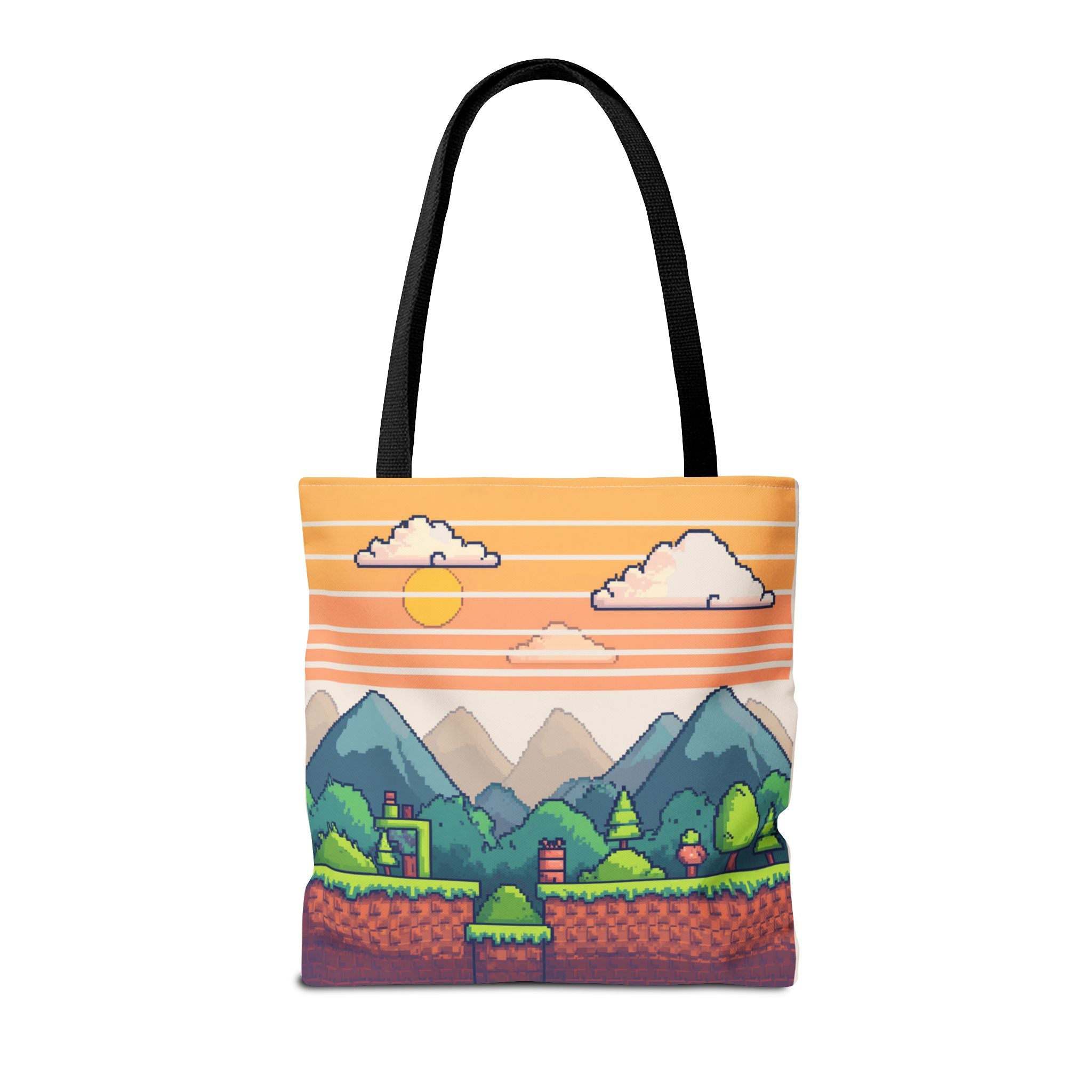 Tote Bag | Pixel Sunset Mountain Gamer Tote