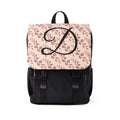 Backpack | Personalizable Monogram Pink Petals Canvas Shoulder Bag