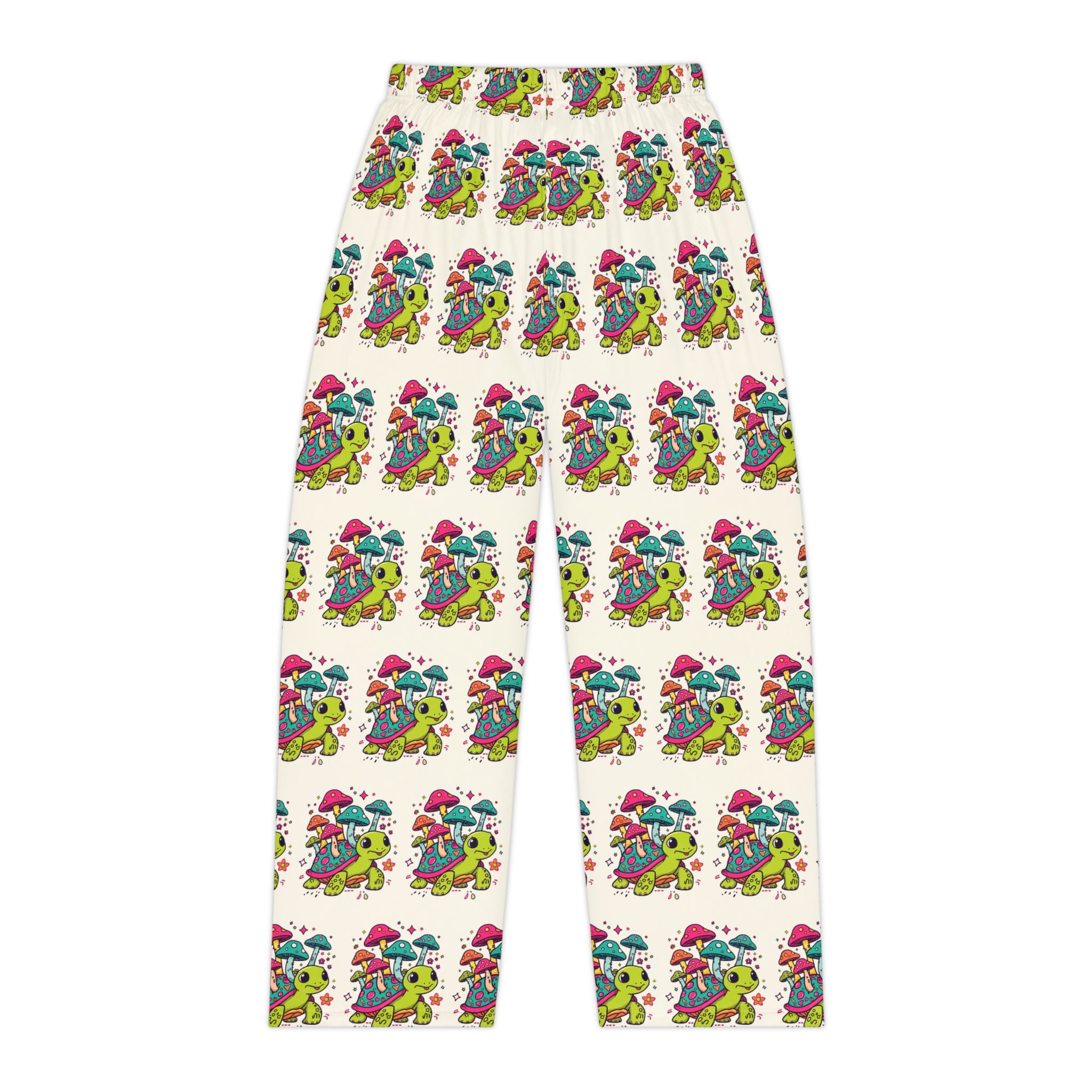 Pajama Pants | All-Over Print Colorful Mushroom Turtle Pattern