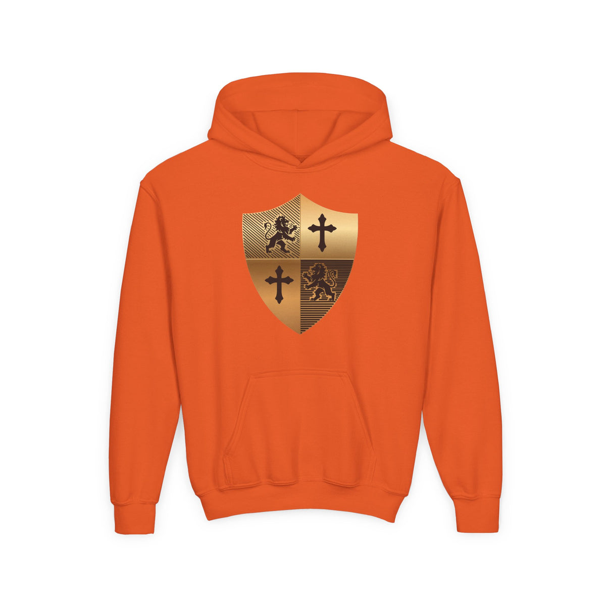 Gold Medieval Shield Crest Hoodie