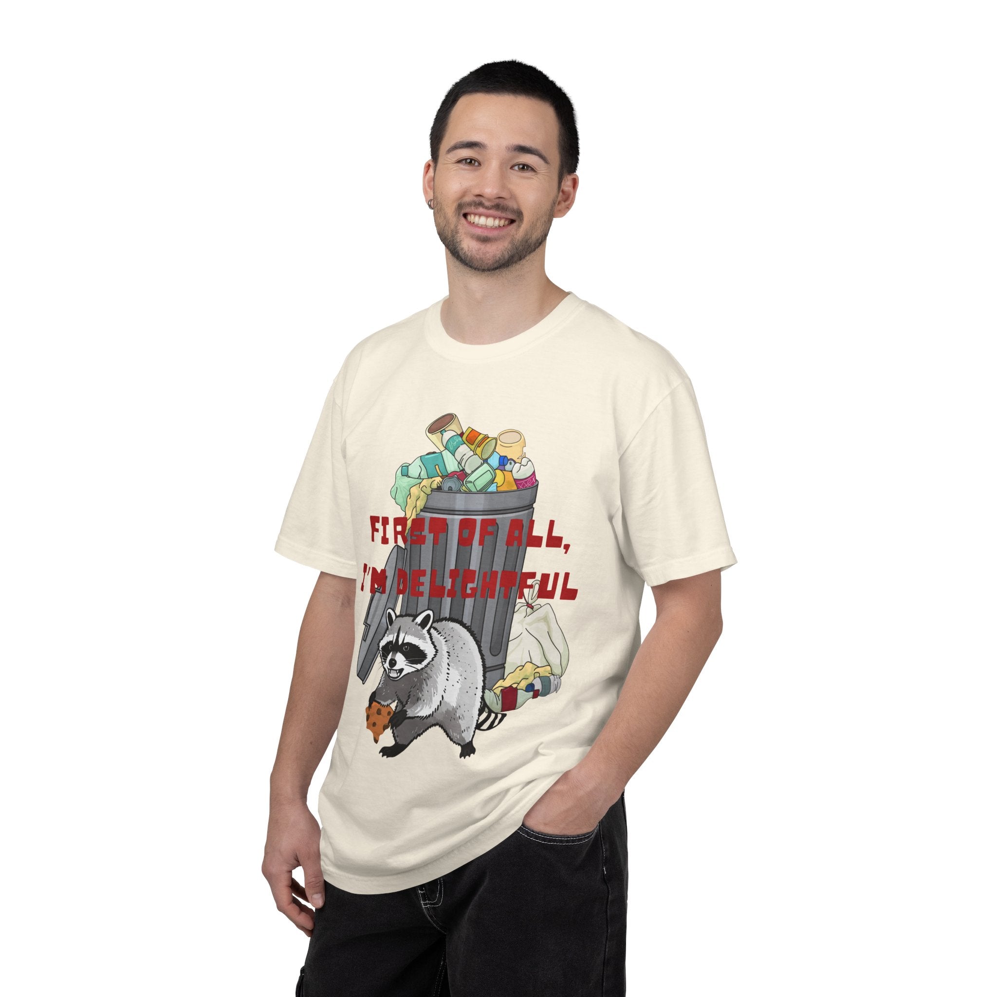 T-Shirt | "First of All, I’m Delightful" Funny Trash Panda Tee