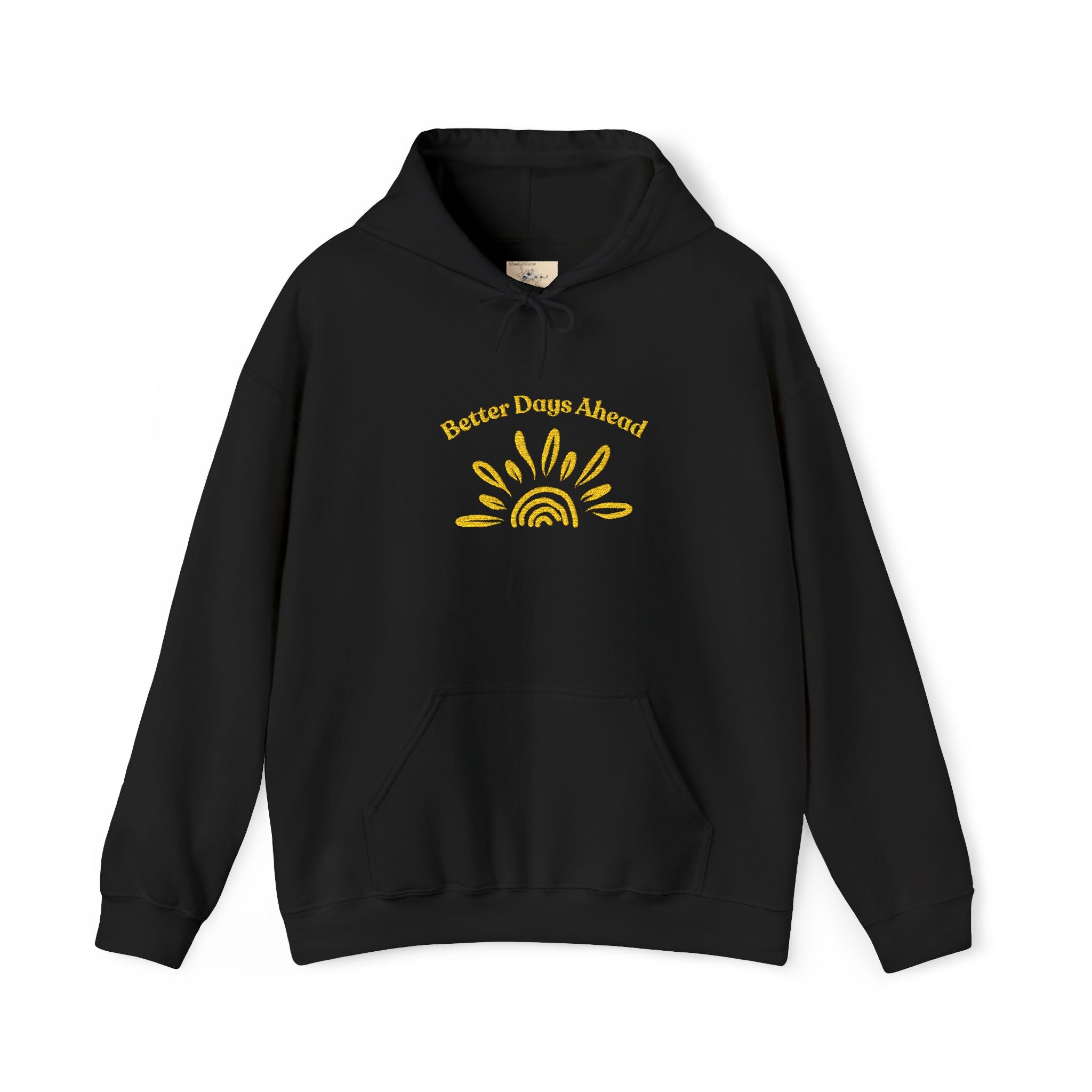 Hoodie | ‘Better Days Ahead’ Above a Sunrise  Embroidered Graphic