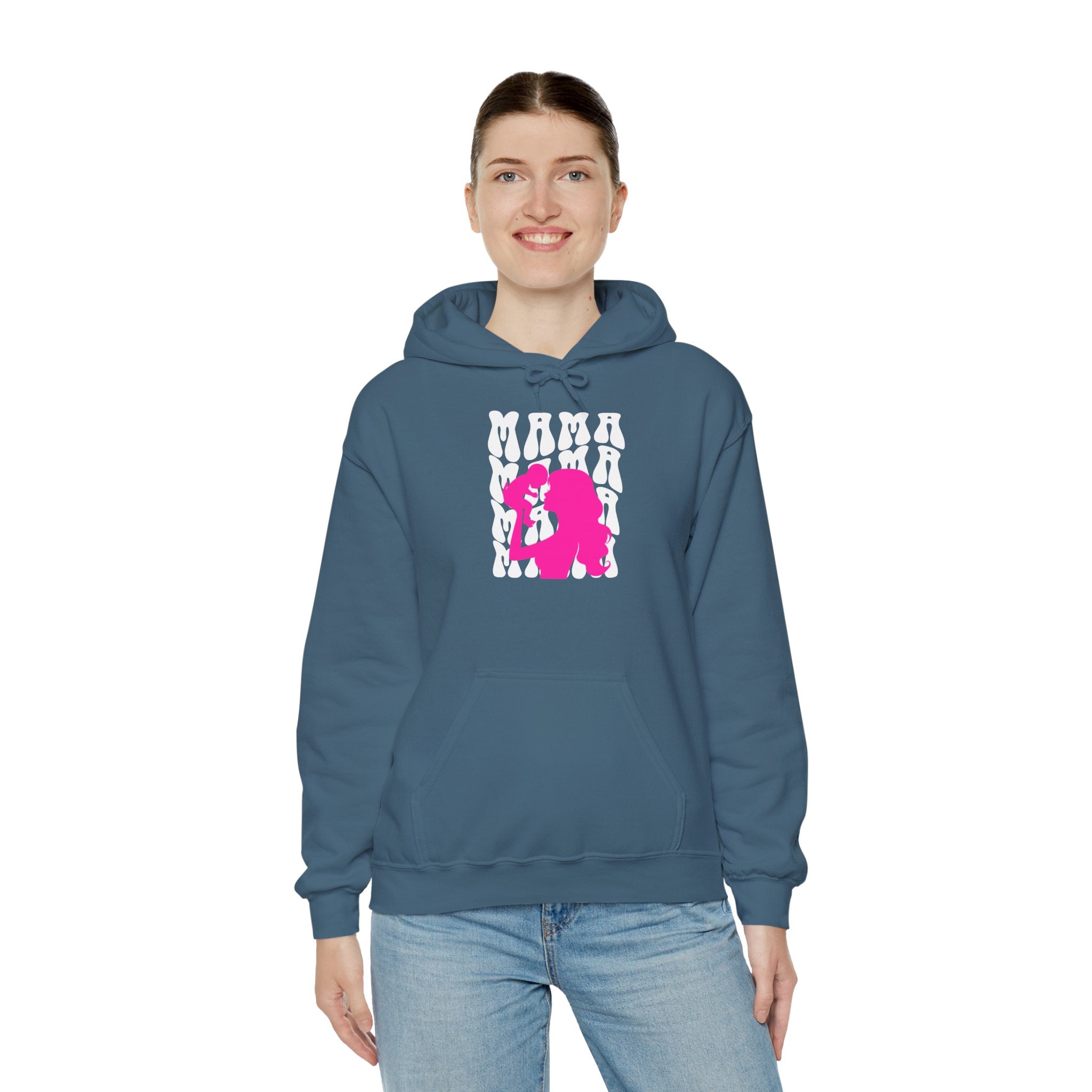 Hoodie | 'Mama' & Silhouette Pink Graphic