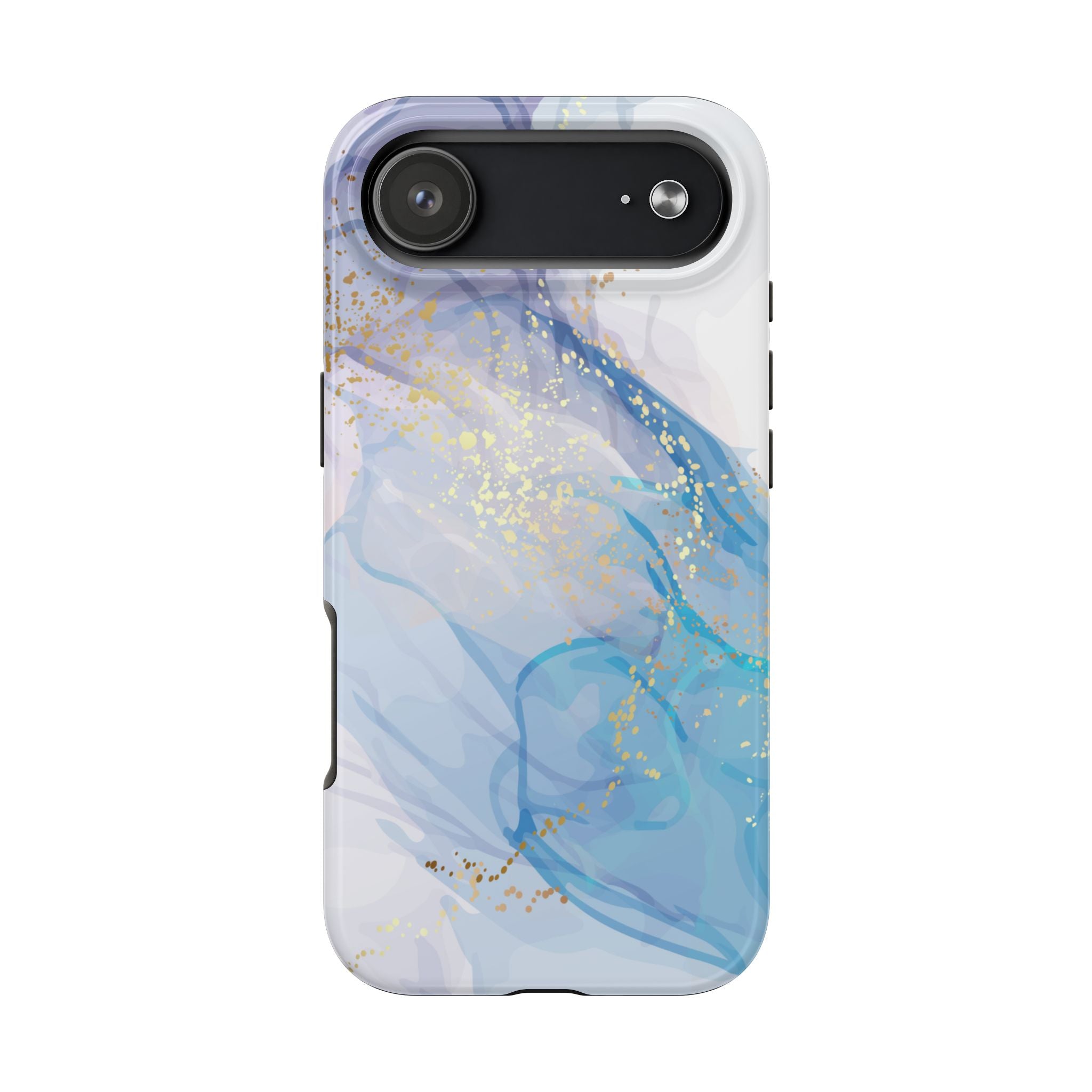 Phone Case | Gold Fleck Blue Marble Tough Protective Phone Cover