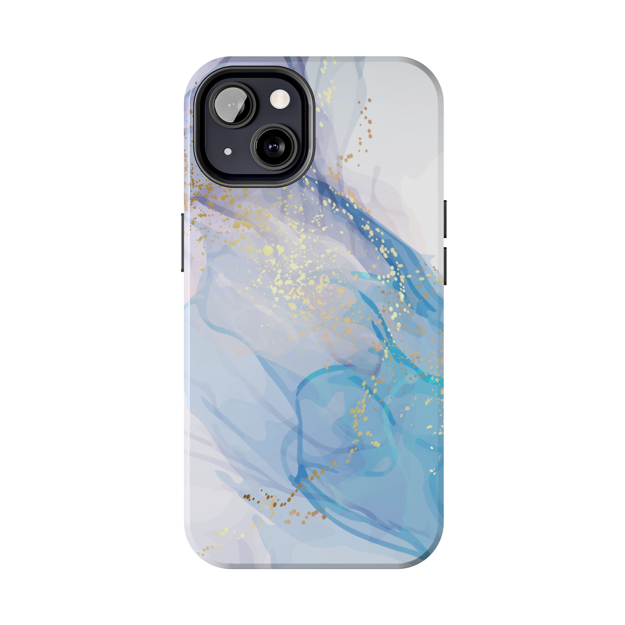 Phone Case | Gold Fleck Blue Marble Tough Protective Phone Cover