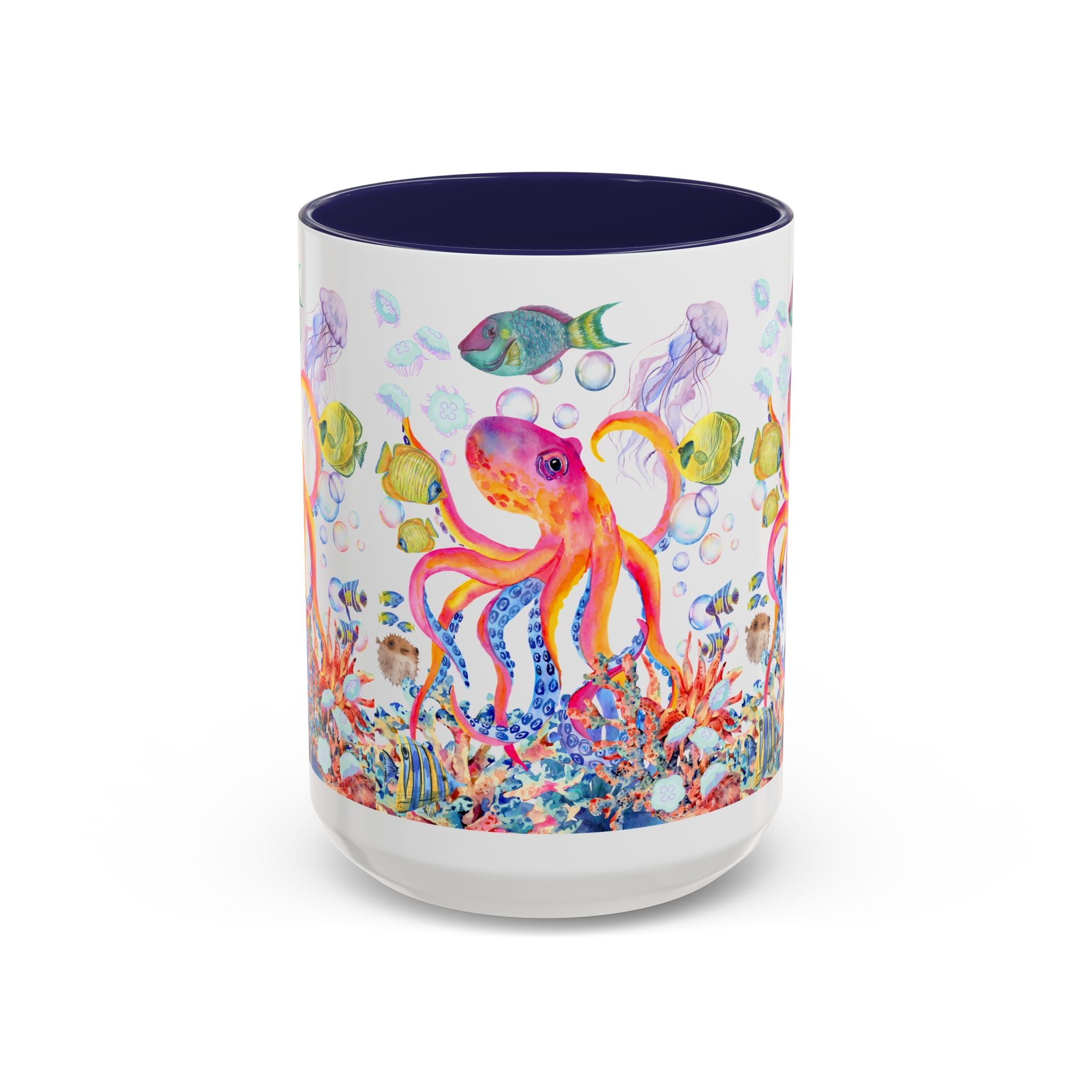 Coffee Mug | Colorful Octopus Accent Mug 11/15oz