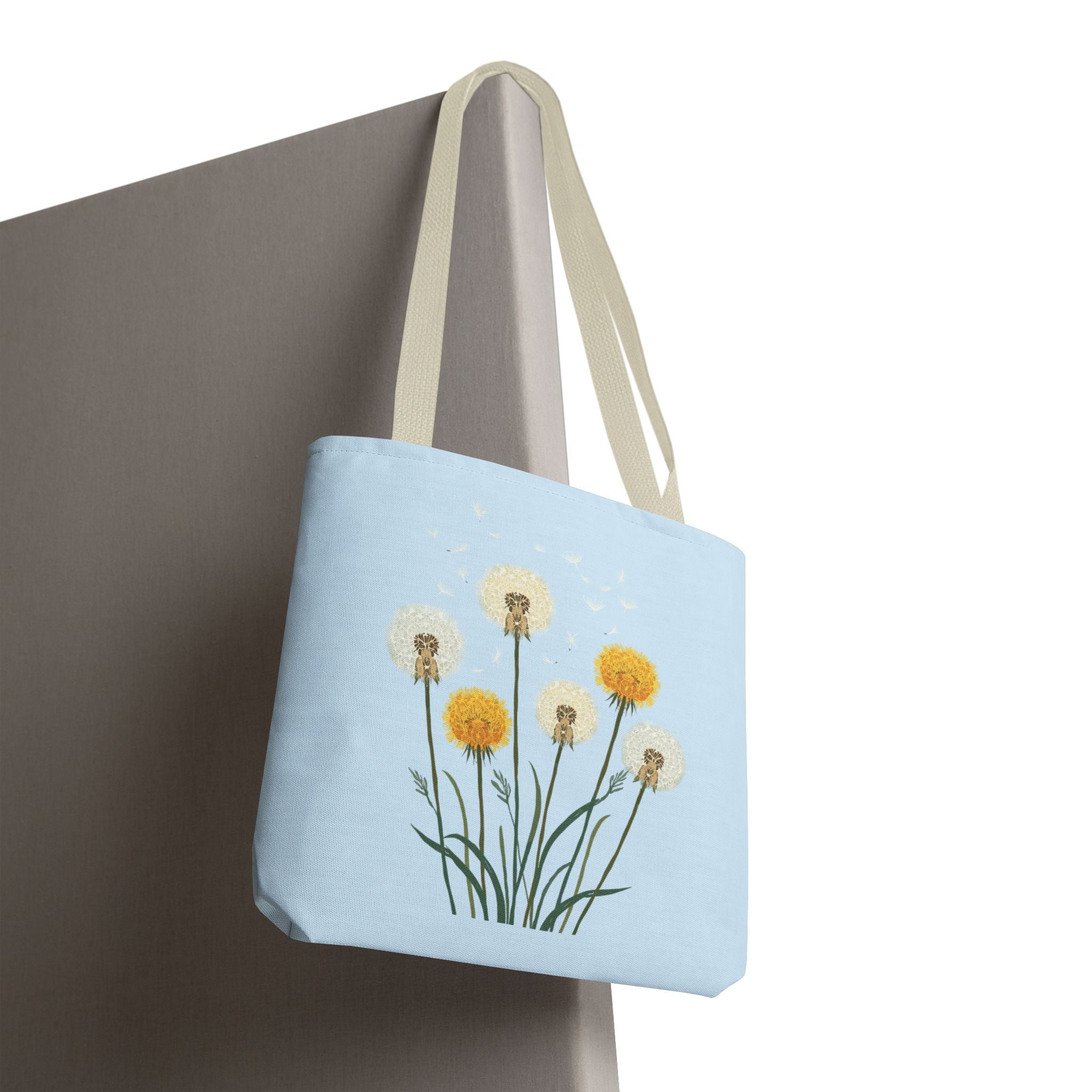 Tote Bag | Dandelions on Light Blue Background