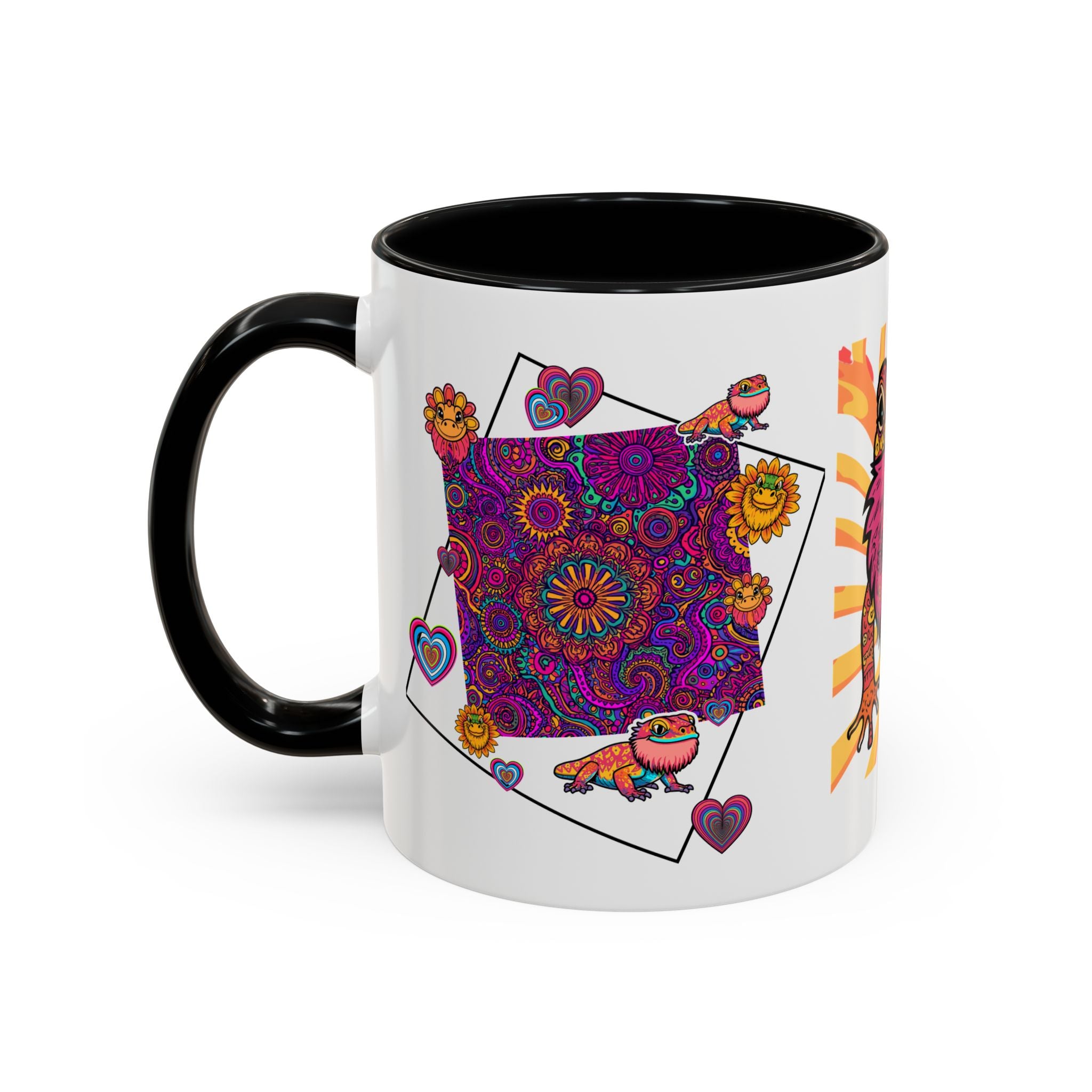 Coffee Mug | Psychedelic Lizards Accent Ceramic Mug