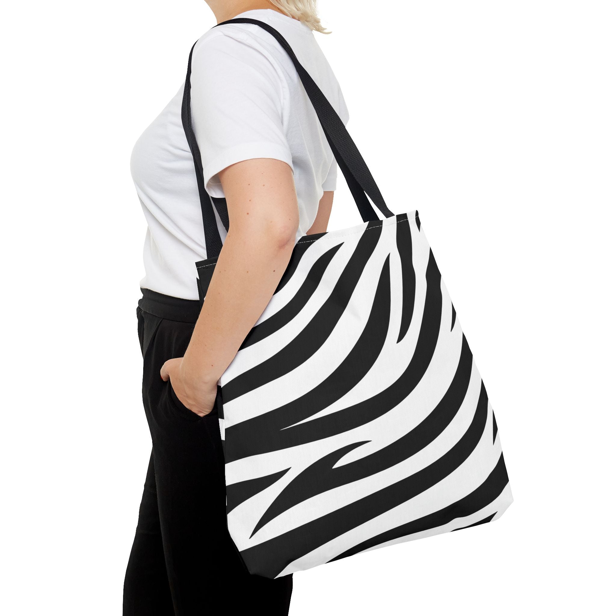 Tote Bag — Black & White Zebra Print  Fashion Tote