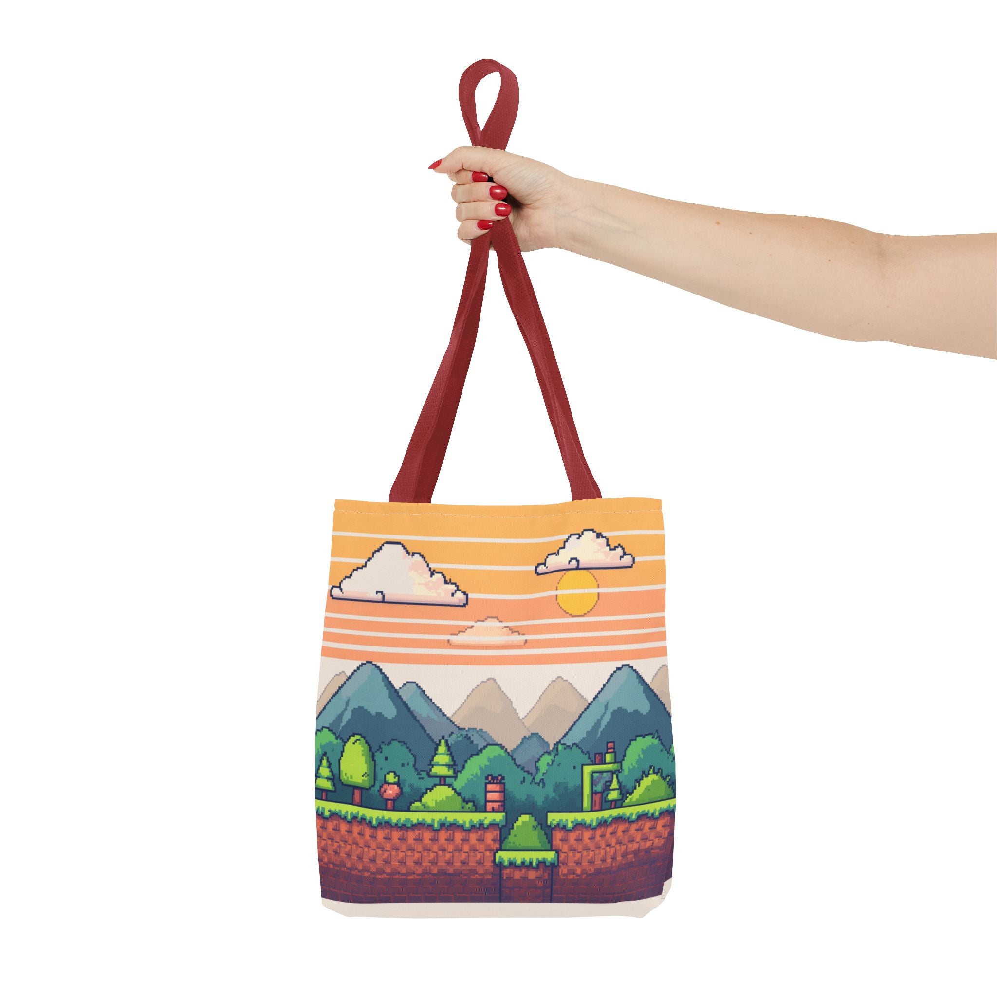 Tote Bag | Pixel Sunset Mountain Gamer Tote