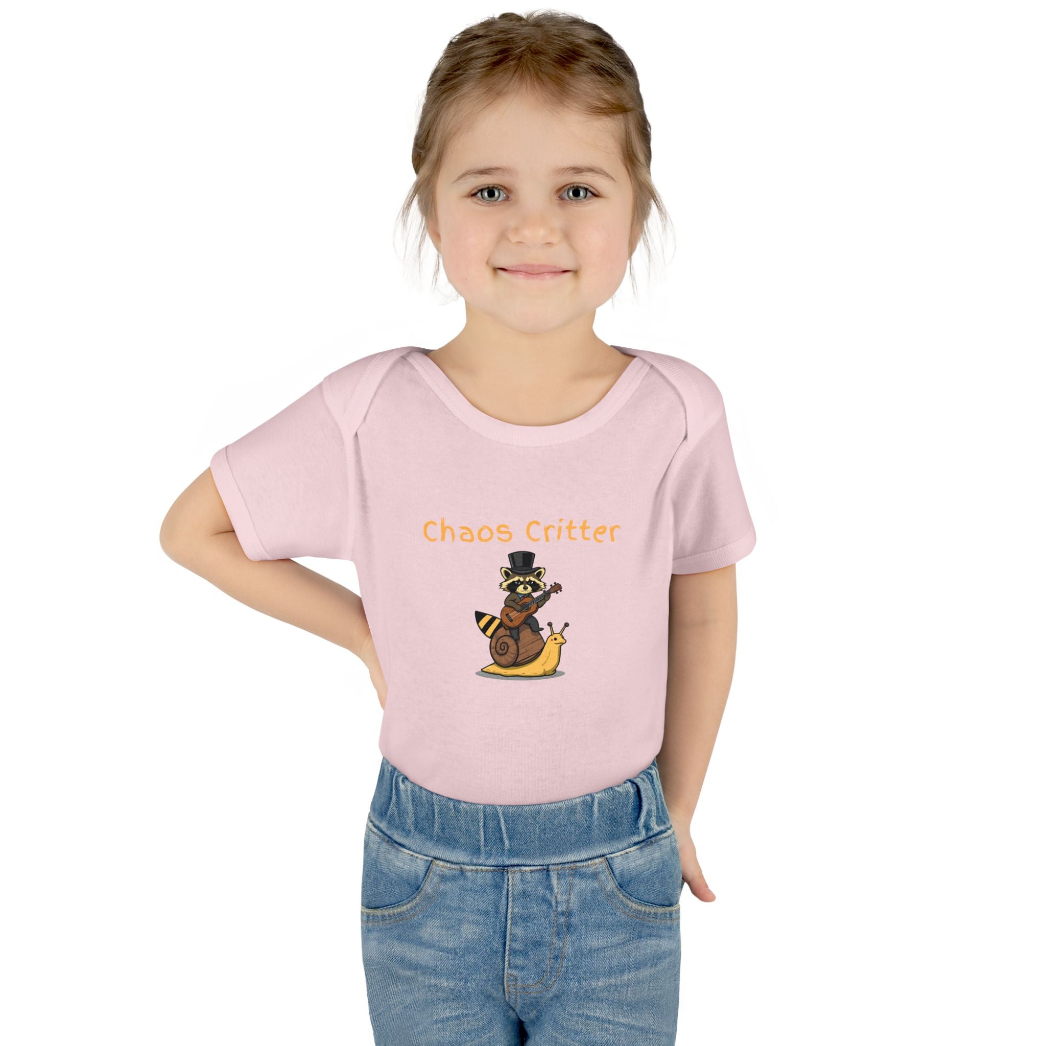 Baby Bodysuit | 'Chaos Critter' Playful Racoon Baby Onesie