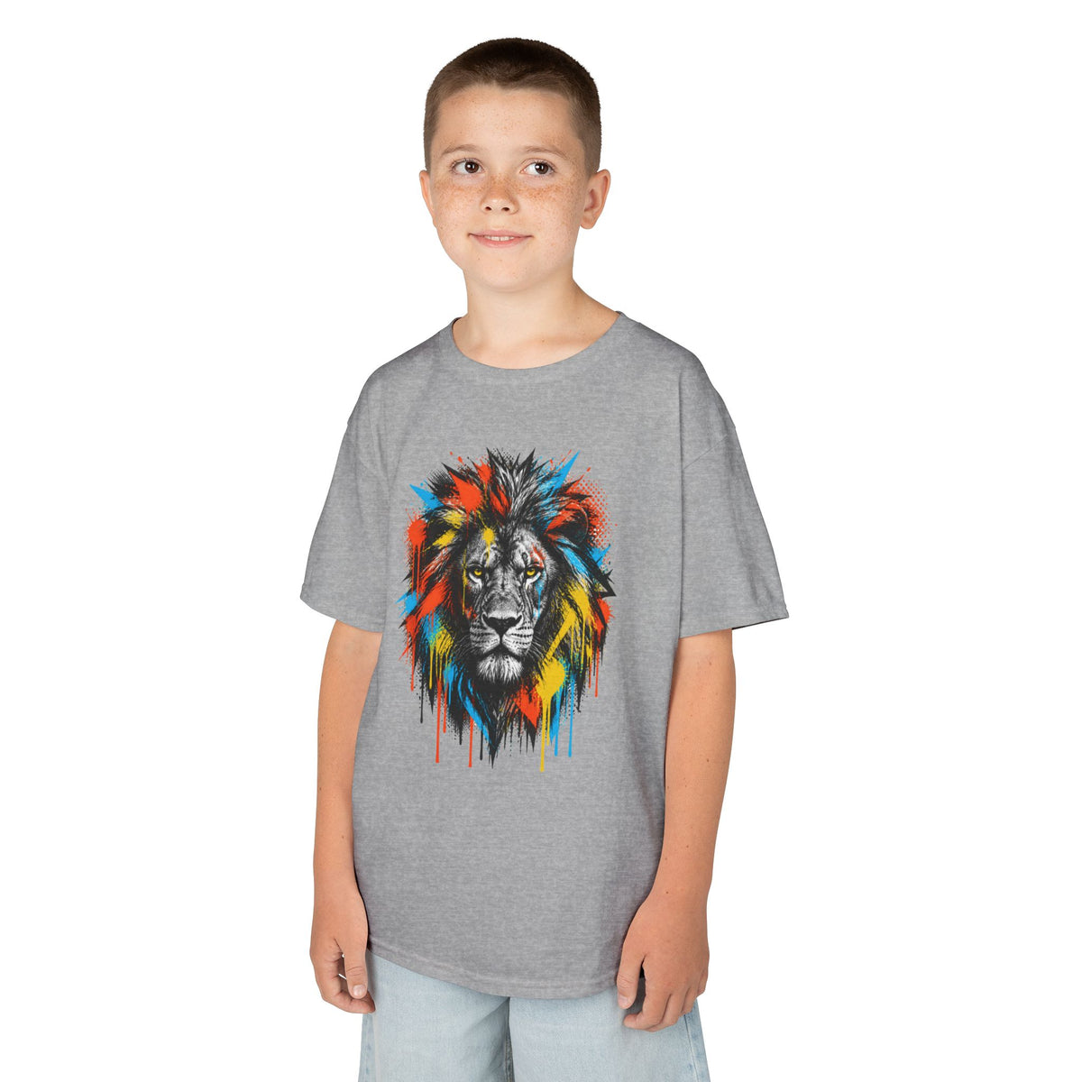 Lion Spirit Colorful Drip T-Shirt