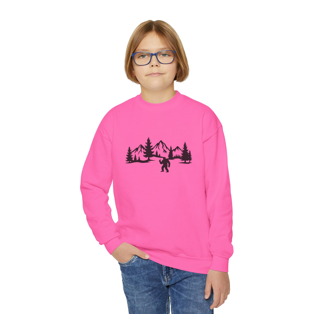 Thumbs Up Bigfoot Youth Sweatshirt