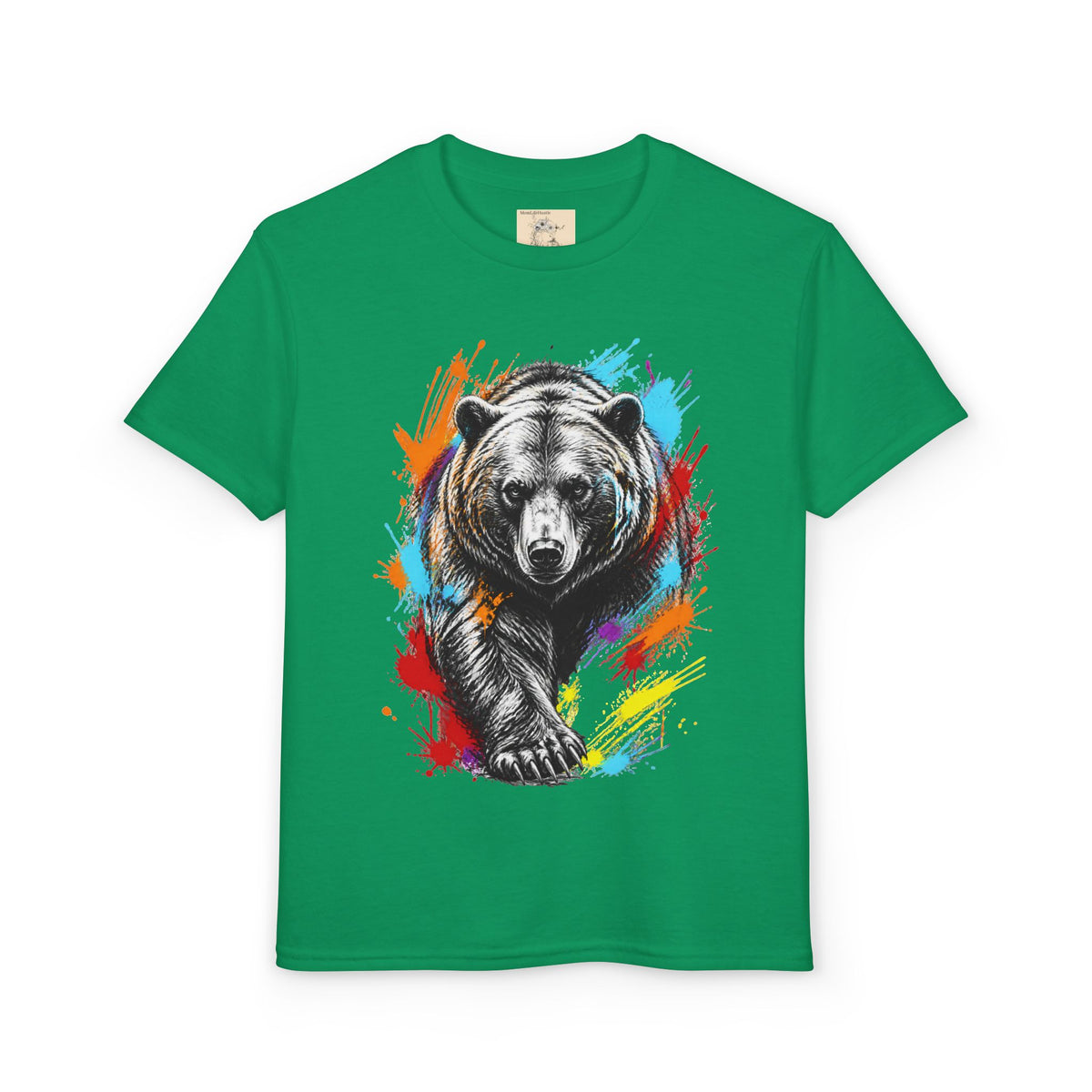 Color Splash Kodiak Bear T-Shirt for Children