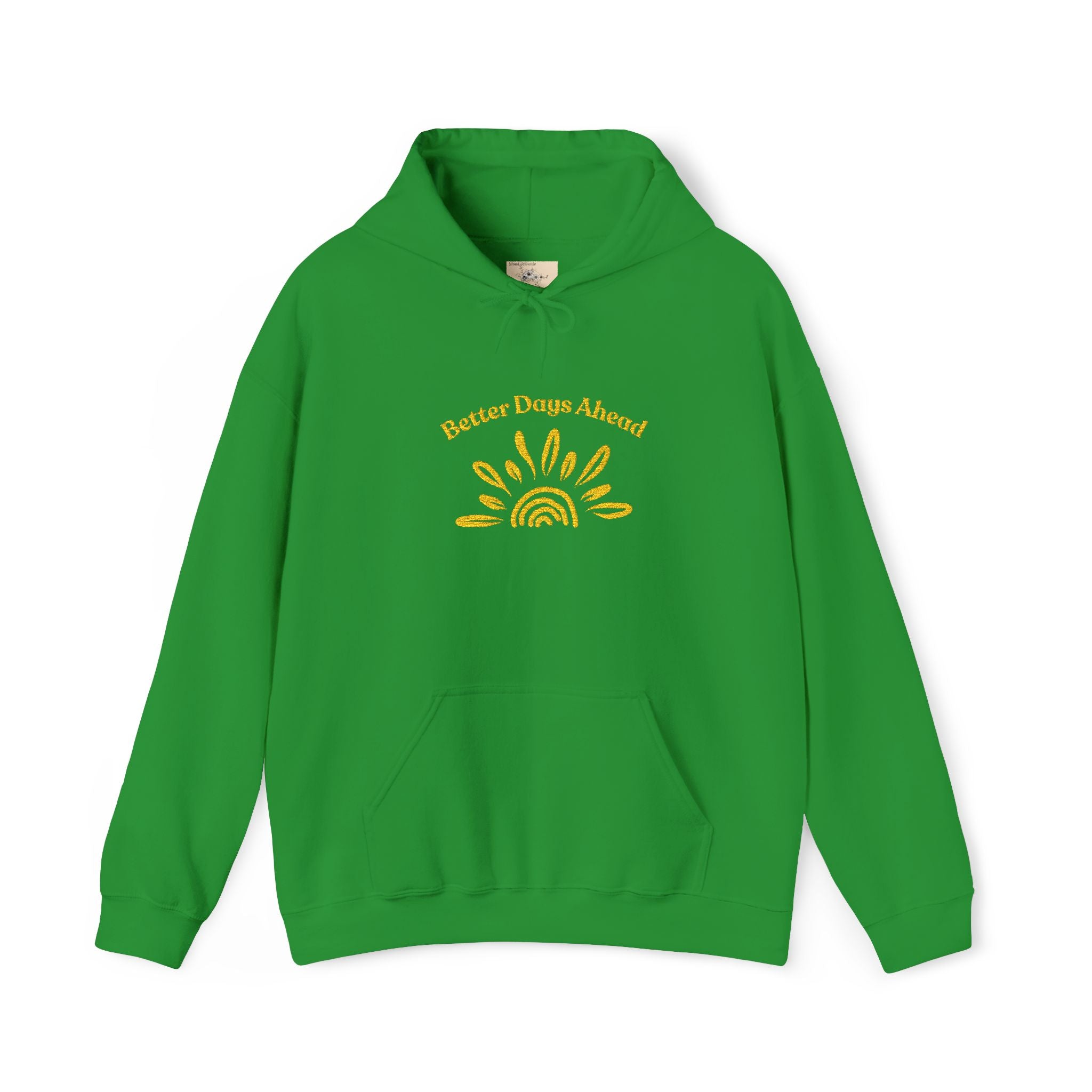 Hoodie | ‘Better Days Ahead’ Above a Sunrise  Embroidered Graphic