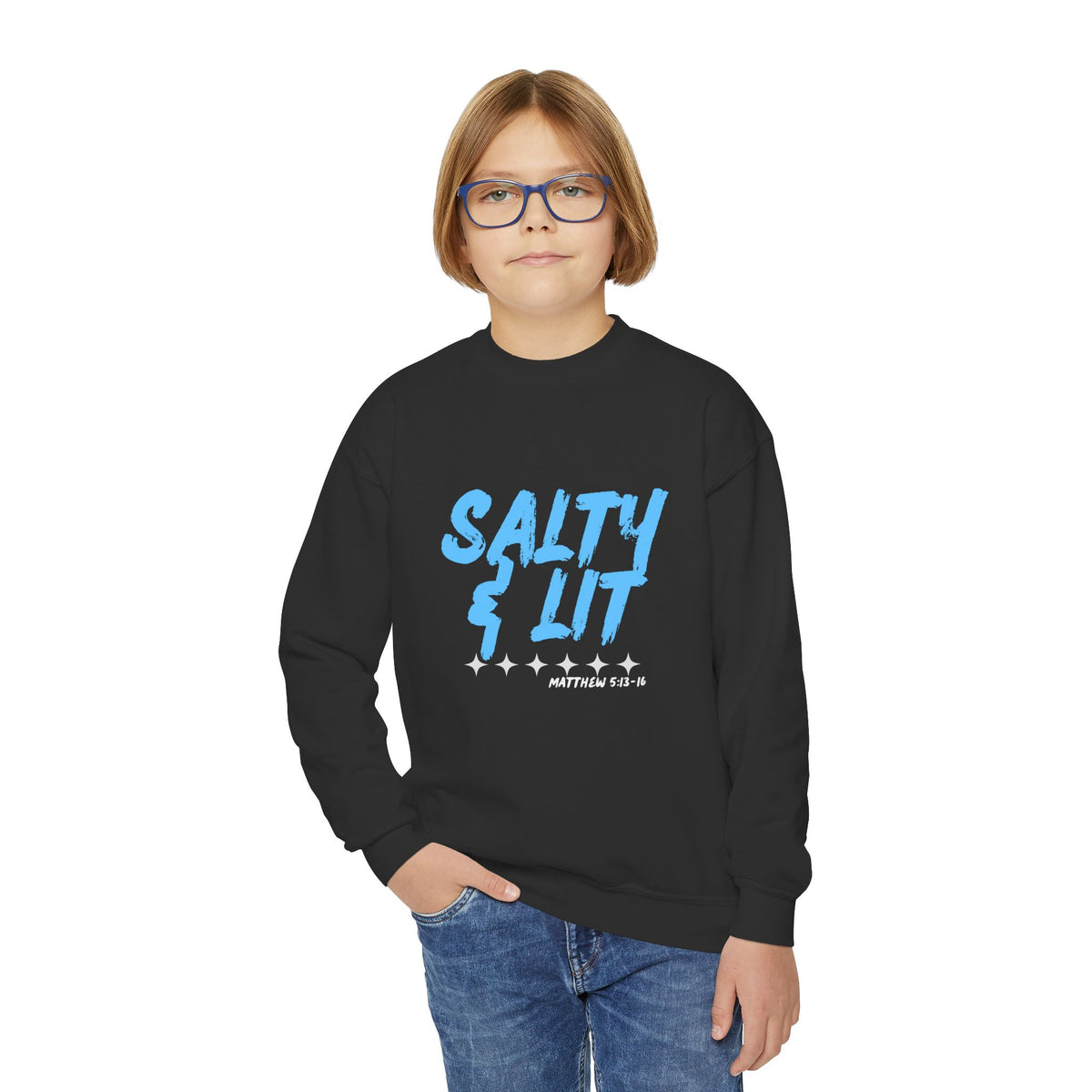 “Salty & Lit” Christian Graphic Sweatshirt