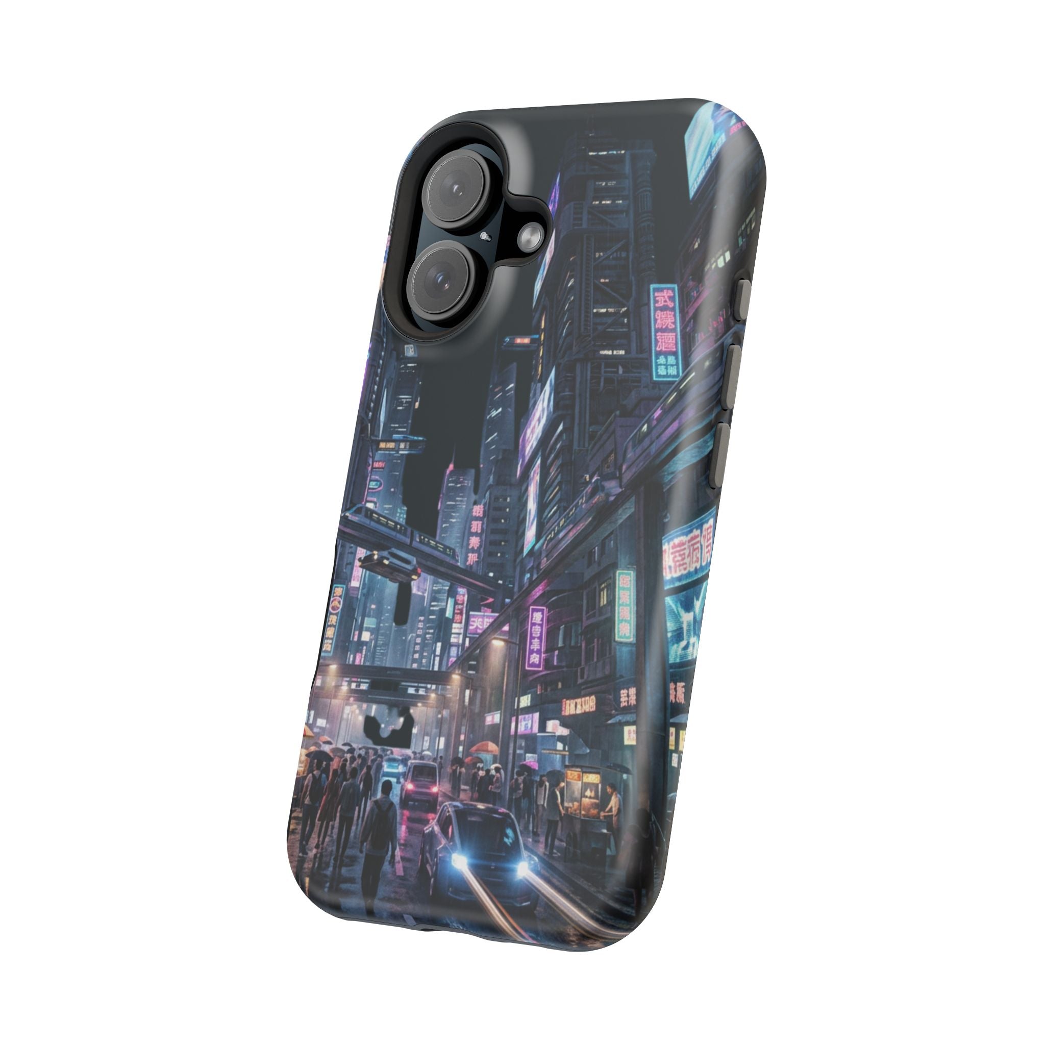 Phone Case | Cyberpunk City Magnetic Impact-Resistant Phone Cover