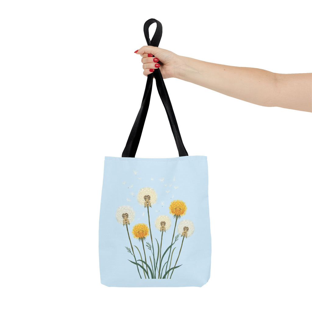 Tote Bag | Dandelions on Light Blue Background