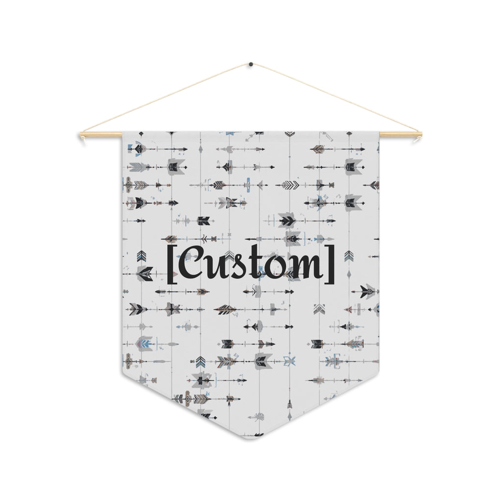 Pennant Banner | Personalized Arrow Pattern Wall Flag for Nursery, Office, or Dorm Décor