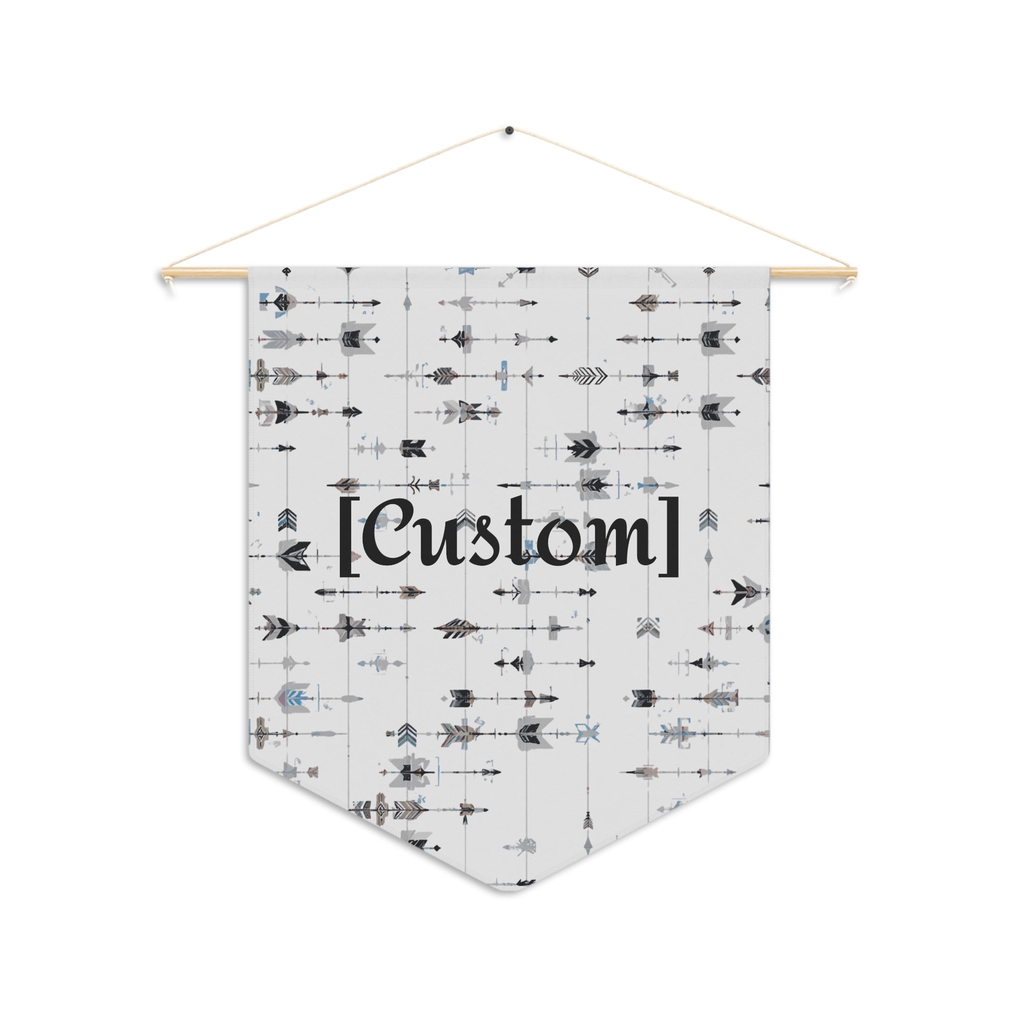 Pennant Banner | Personalized Arrow Pattern Wall Flag for Nursery, Office, or Dorm Décor