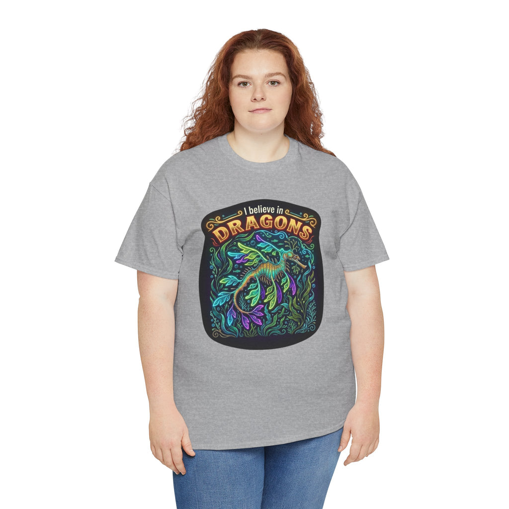 T-Shirt | 'I Believe in Dragons' Colorful Graphic Tee