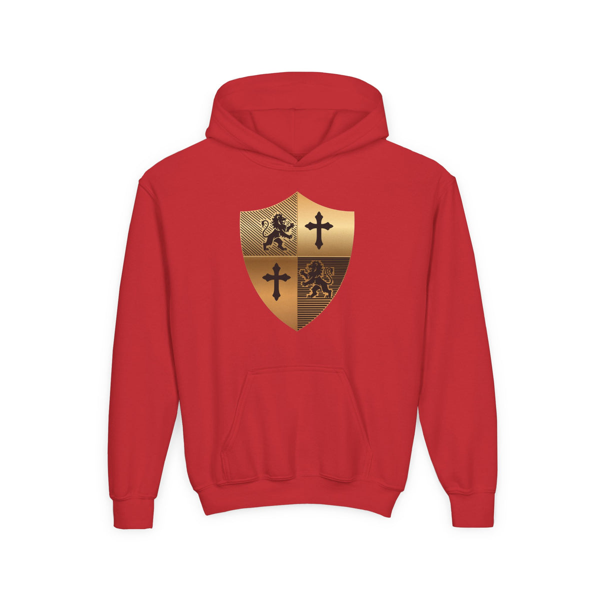 Gold Medieval Shield Crest Hoodie