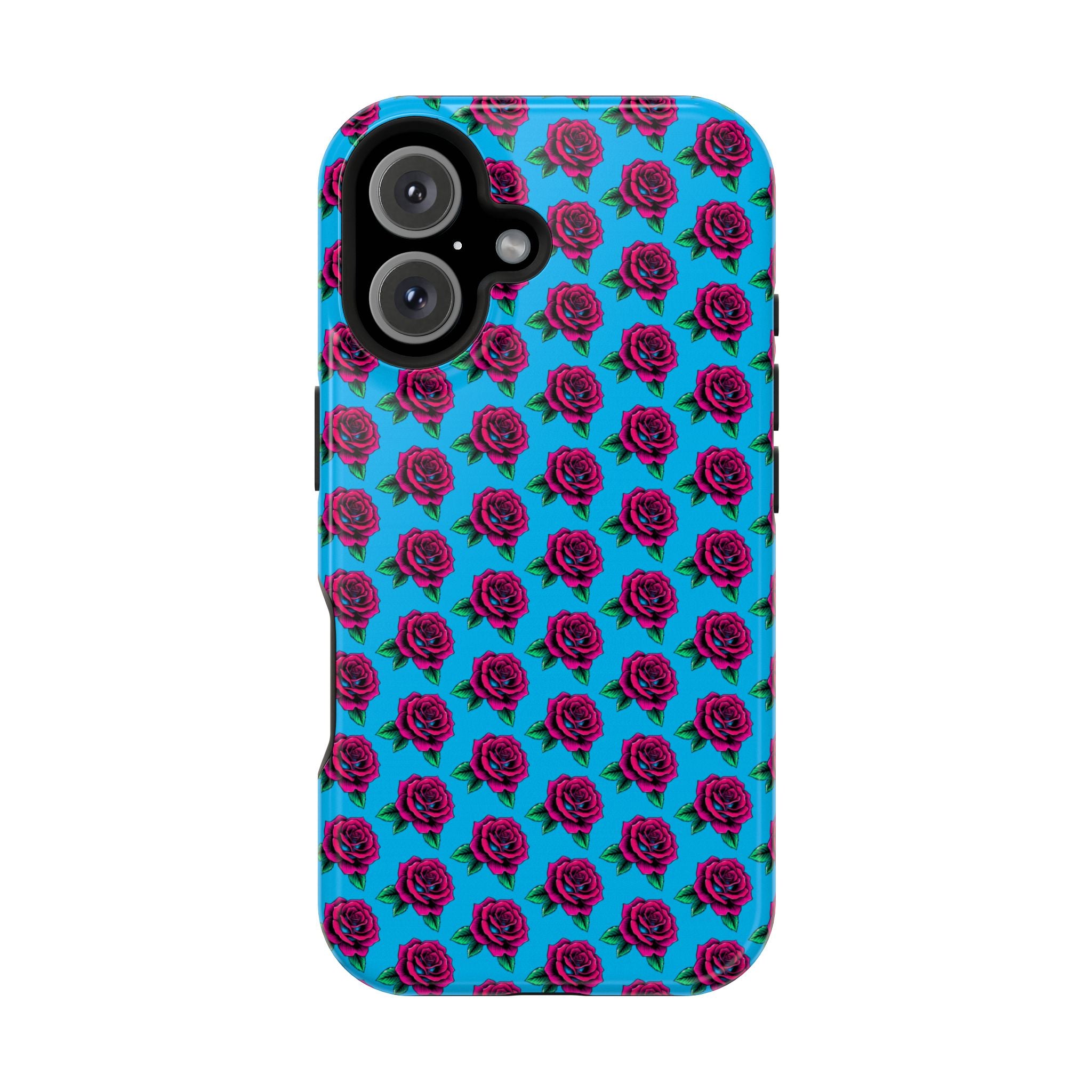 Phone Cases | Bright Rose Pattern Magnetic Impact-Resistant Case