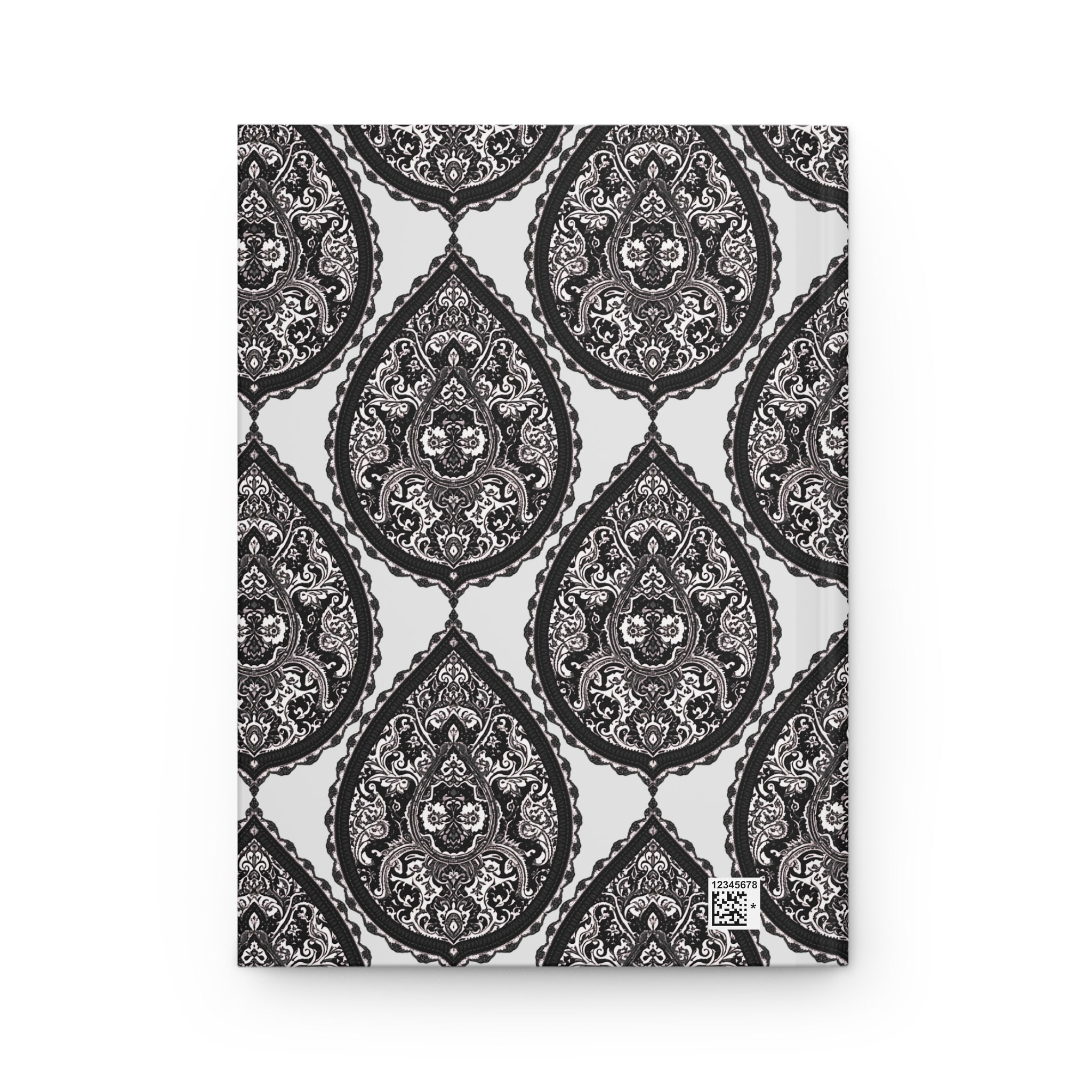 Journal | Classic Black White Damask Pattern Hardcover Notebook