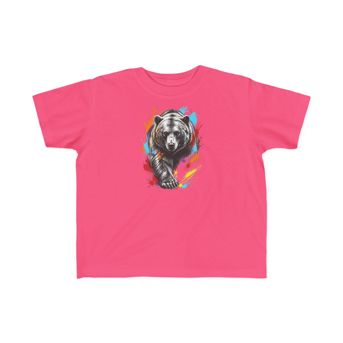 Colorful Kodiak Bear T-Shirt for Tots