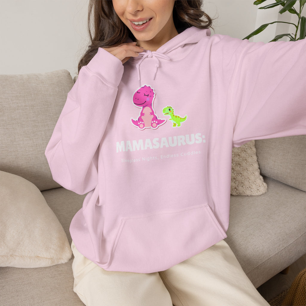 Hoodie | 'Mamasaurus' Pink Mama Dino with Baby Sweater