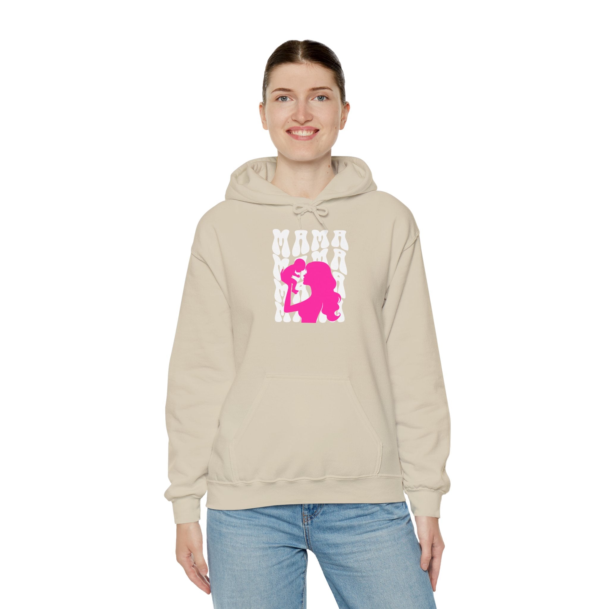 Hoodie | 'Mama' & Silhouette Pink Graphic