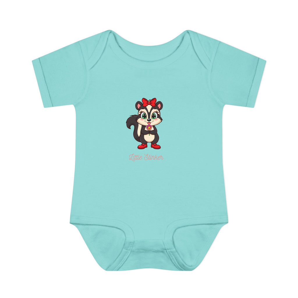 Baby Bodysuit | Cute Skunk Cartoon 'Little Stinker' Graphic Infant Onesie