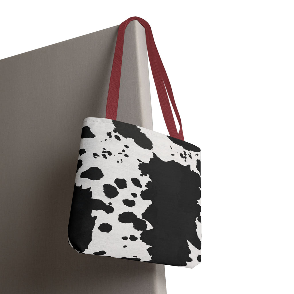 Tote Bag | Black & White Cow Print Patterned Shoulder Tote