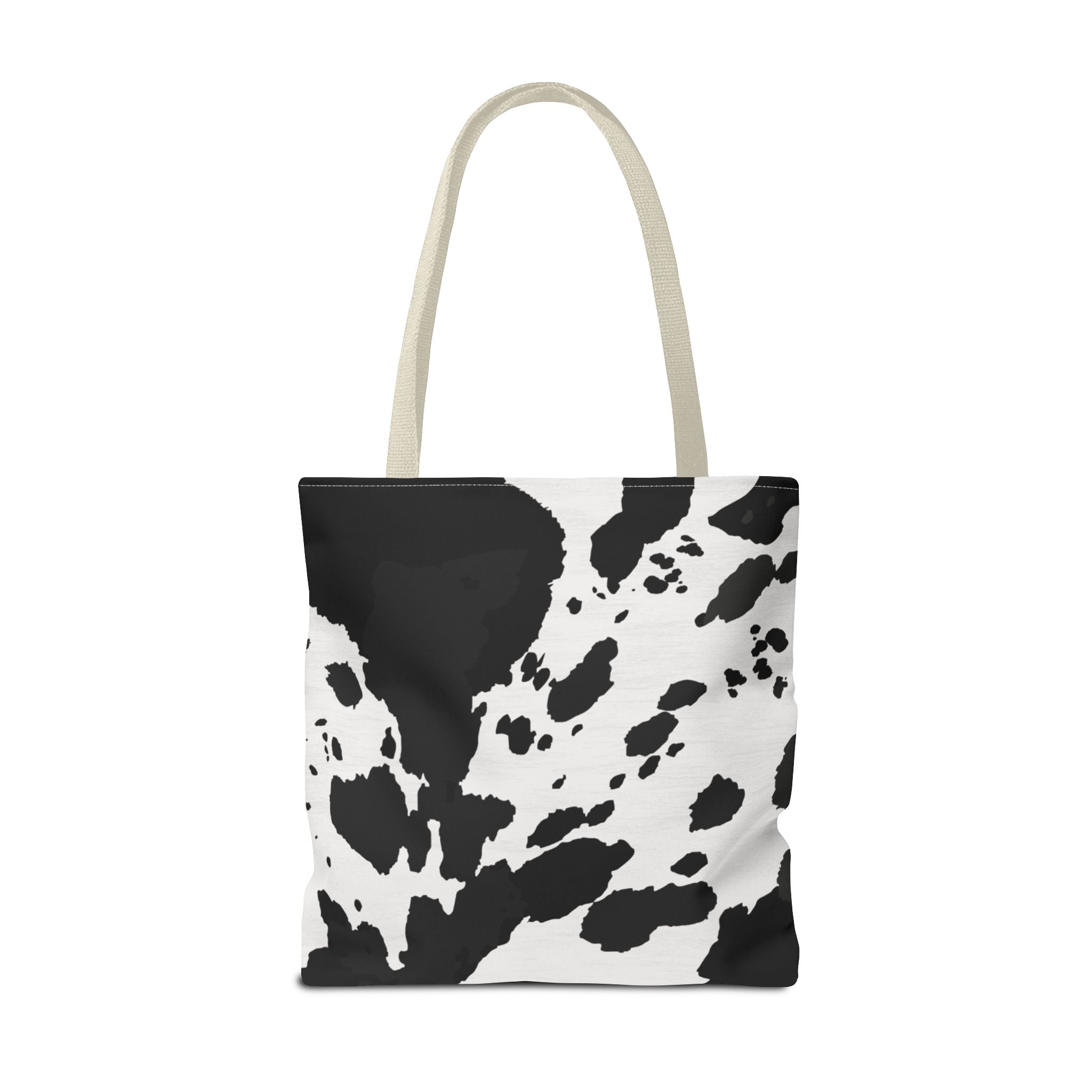 Tote Bag | Black & White Cow Print Patterned Shoulder Tote