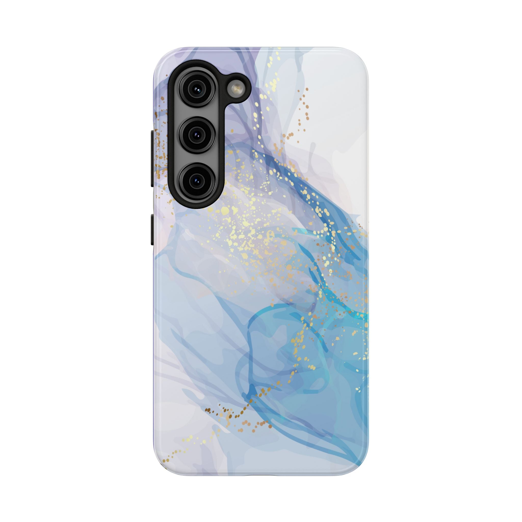 Phone Case | Gold Fleck Blue Marble Tough Protective Phone Cover