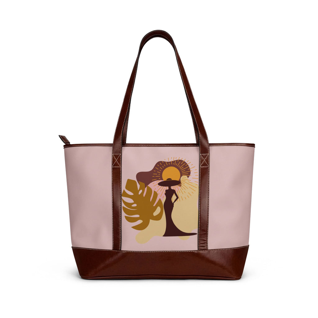 Handbag | Mid-Century Boho Woman & Monstera
