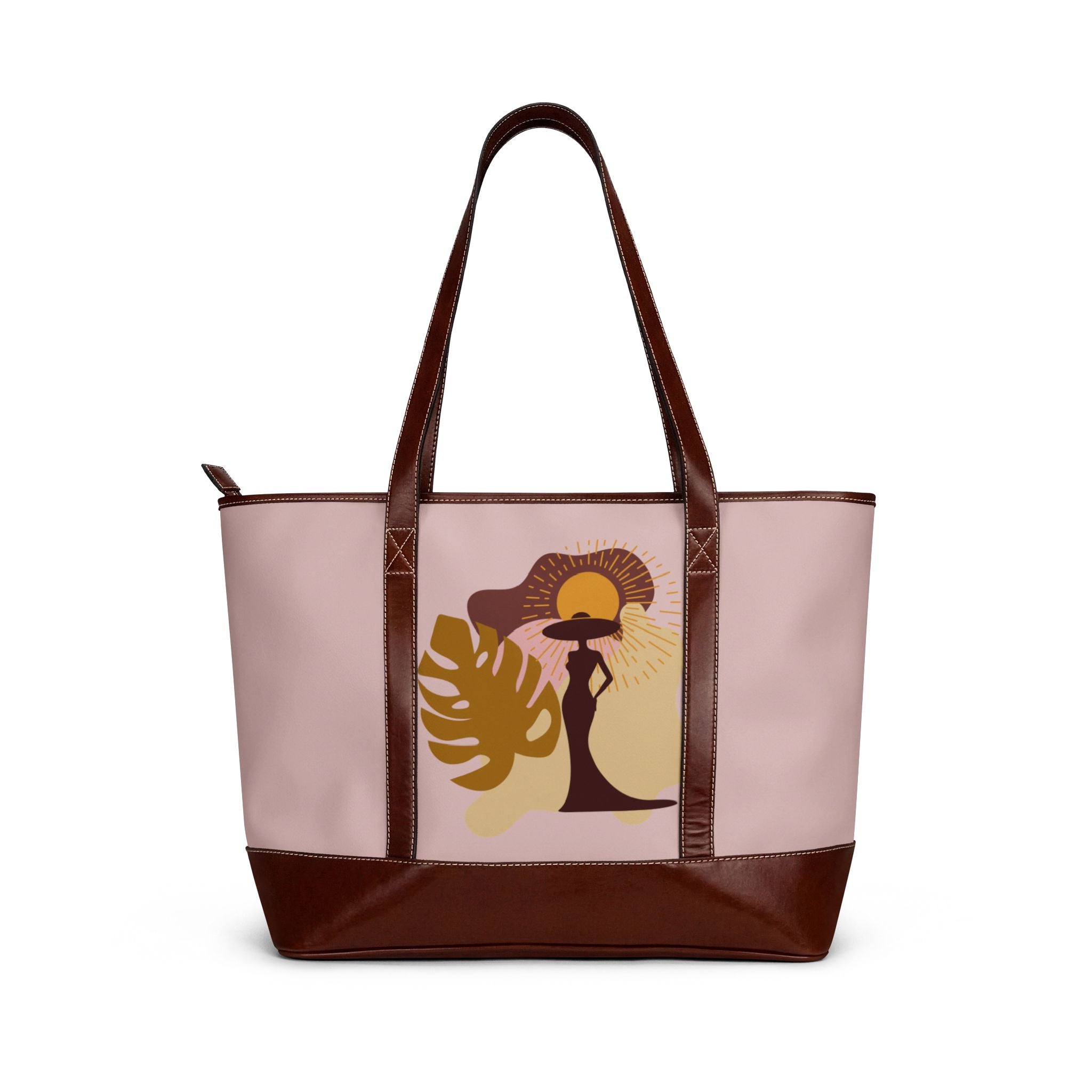 Handbag | Mid-Century Boho Woman & Monstera