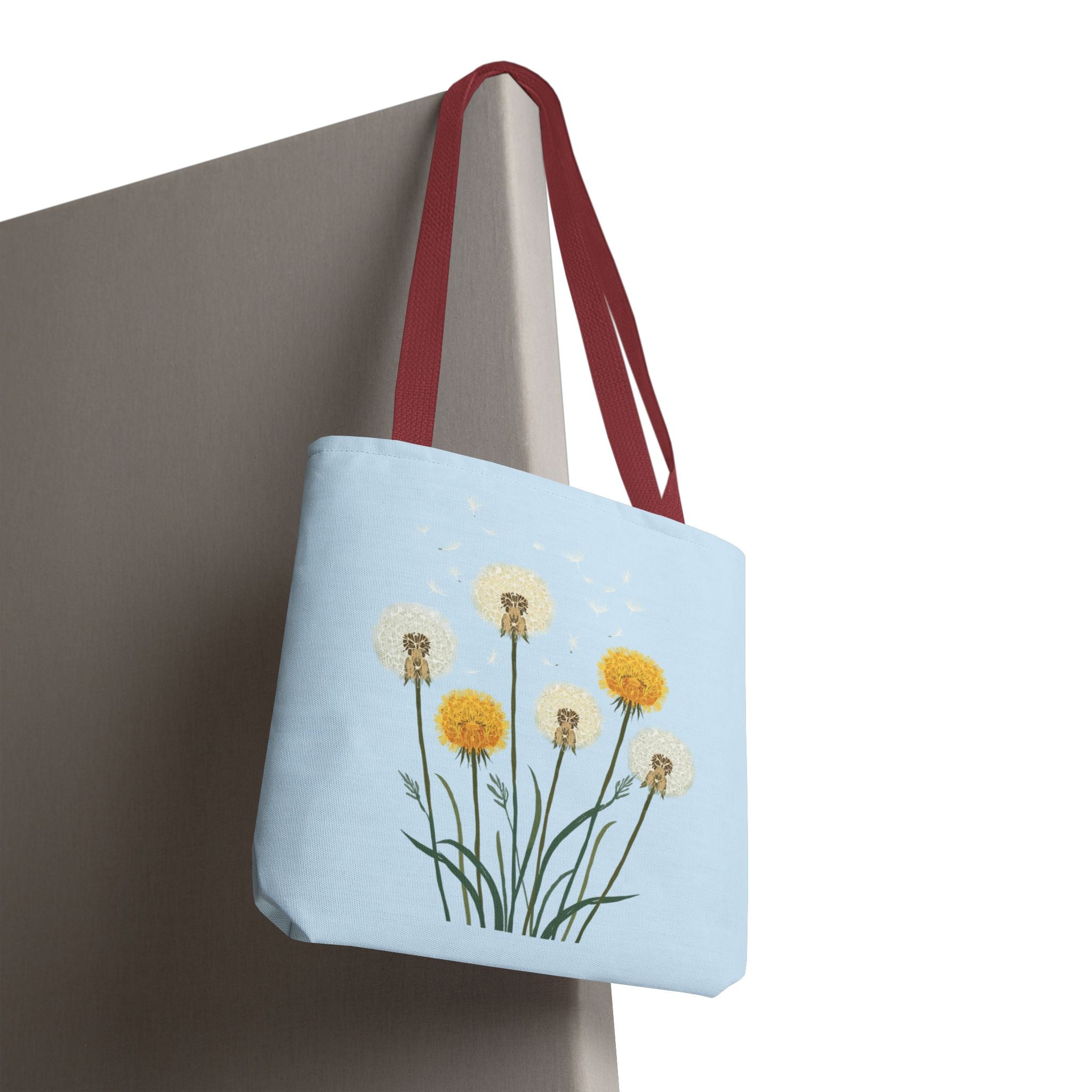 Tote Bag | Dandelions on Light Blue Background