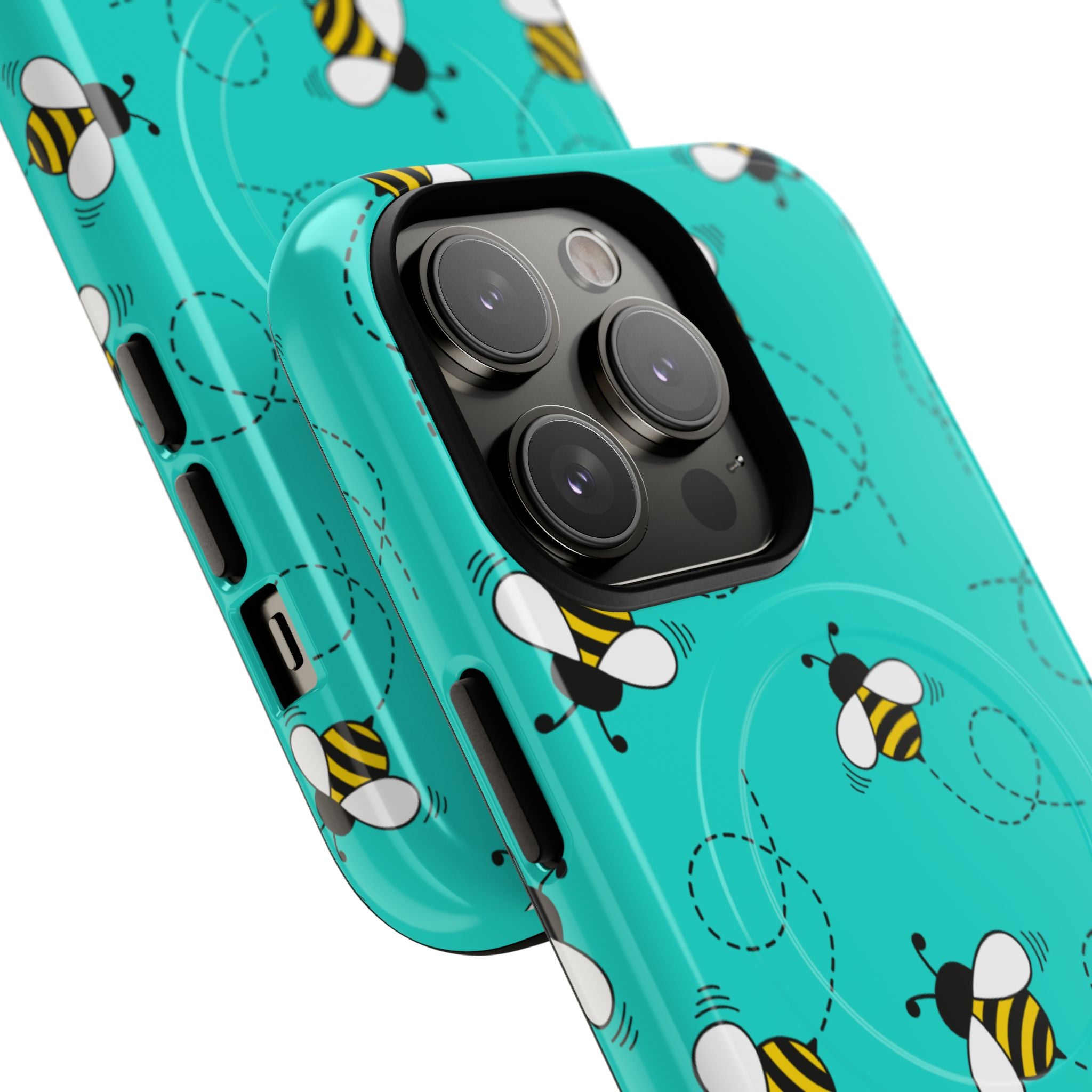 Phone Case | Cute Turquoise Bumblebee Tough Magnetic Phone Case