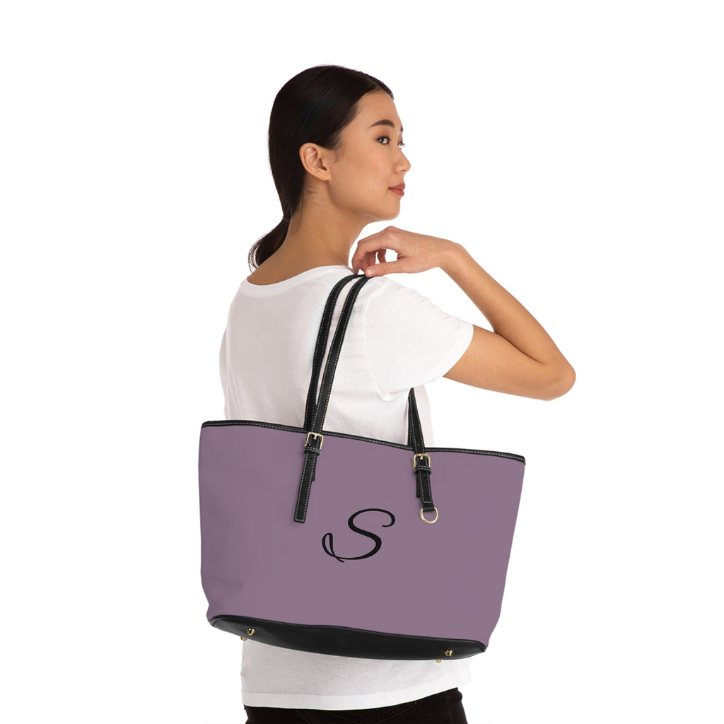 Handbag | Customizable Monogrammed Mauve Shoulder Tote Bag