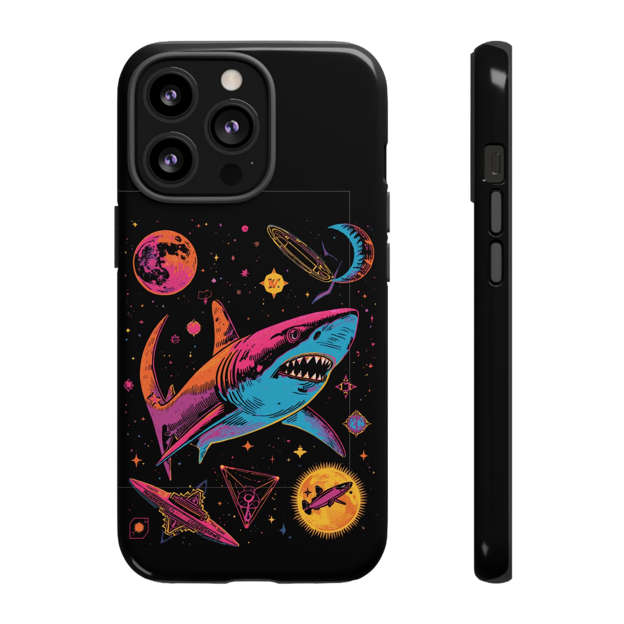 Phone Cases | Neon Space Shark Case
