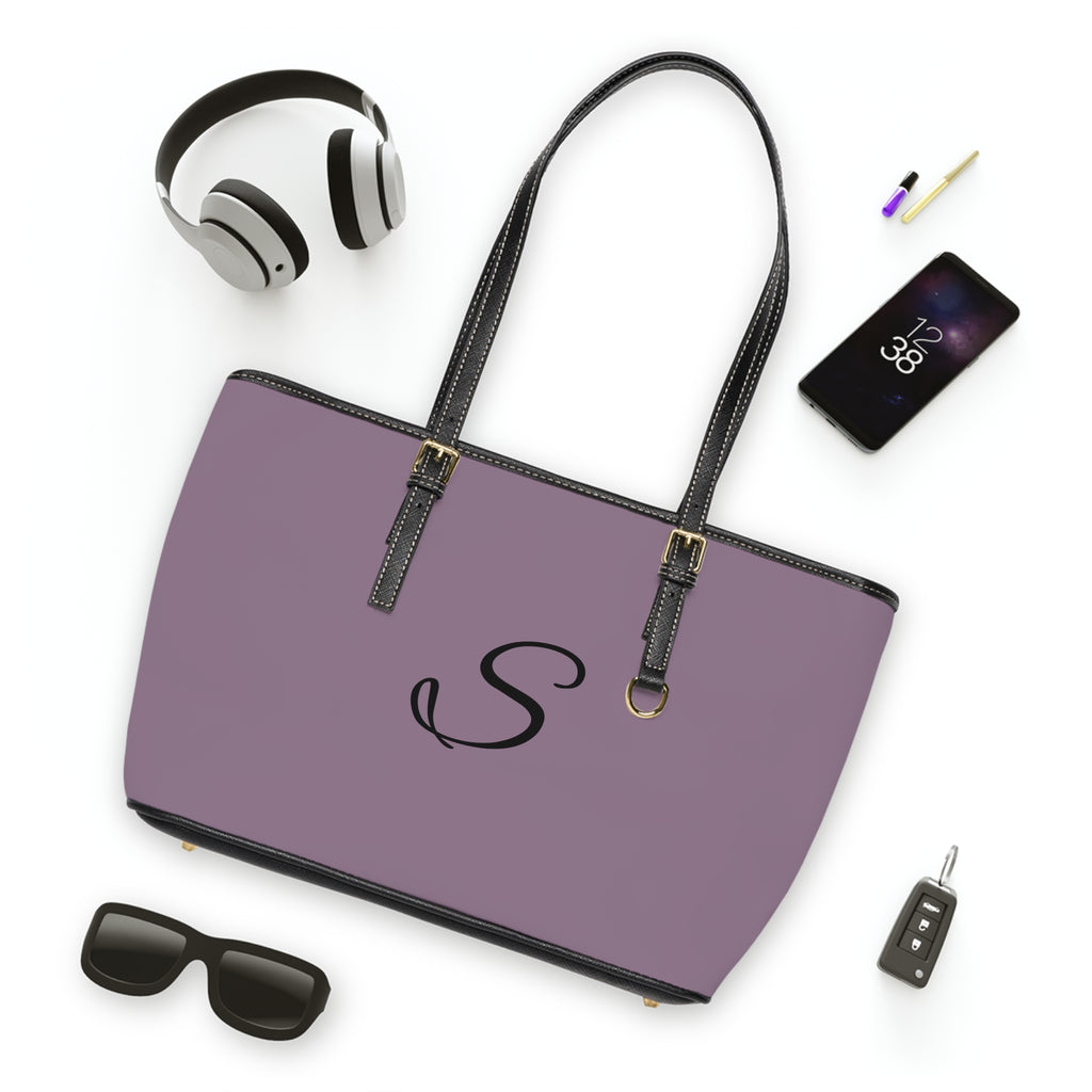 Handbag | Customizable Monogrammed Mauve Shoulder Tote Bag