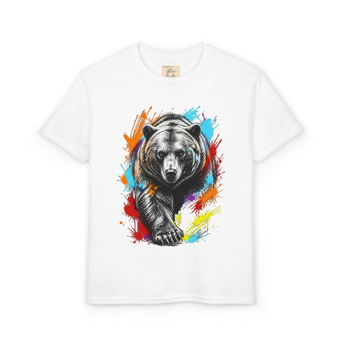 Color Splash Kodiak Bear T-Shirt for Children