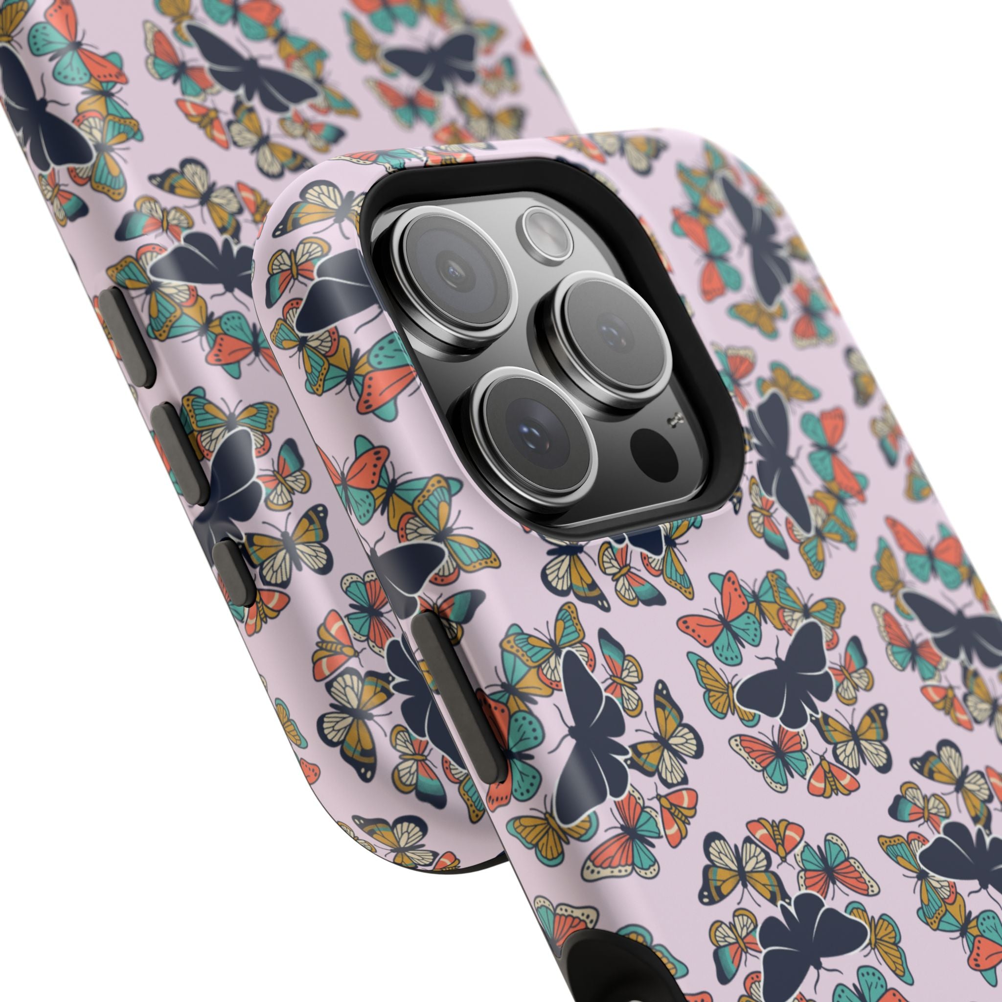 Phone Cases | Pastel Butterflies and Moths Pattern Magnetic Impact-Resistant Case