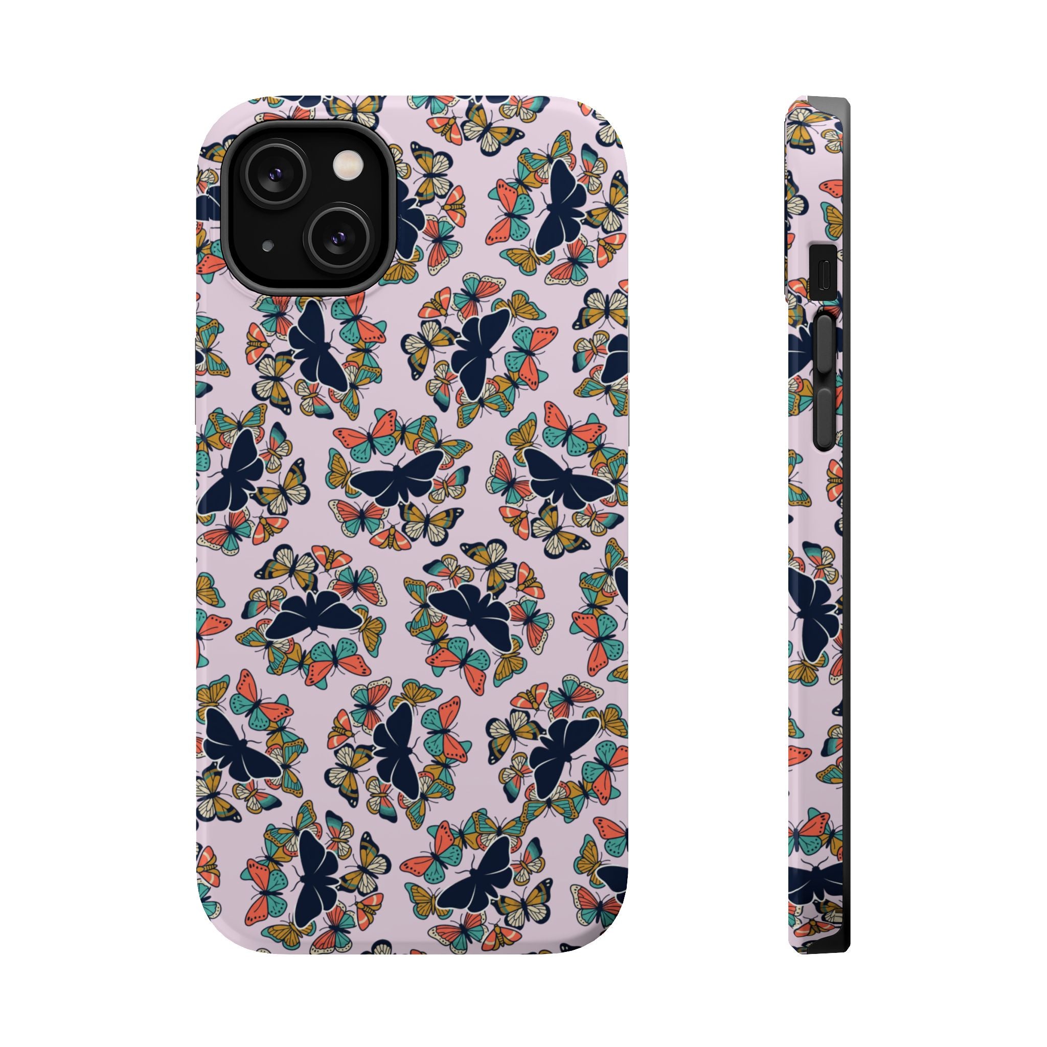 Phone Cases | Pastel Butterflies and Moths Pattern Magnetic Impact-Resistant Case