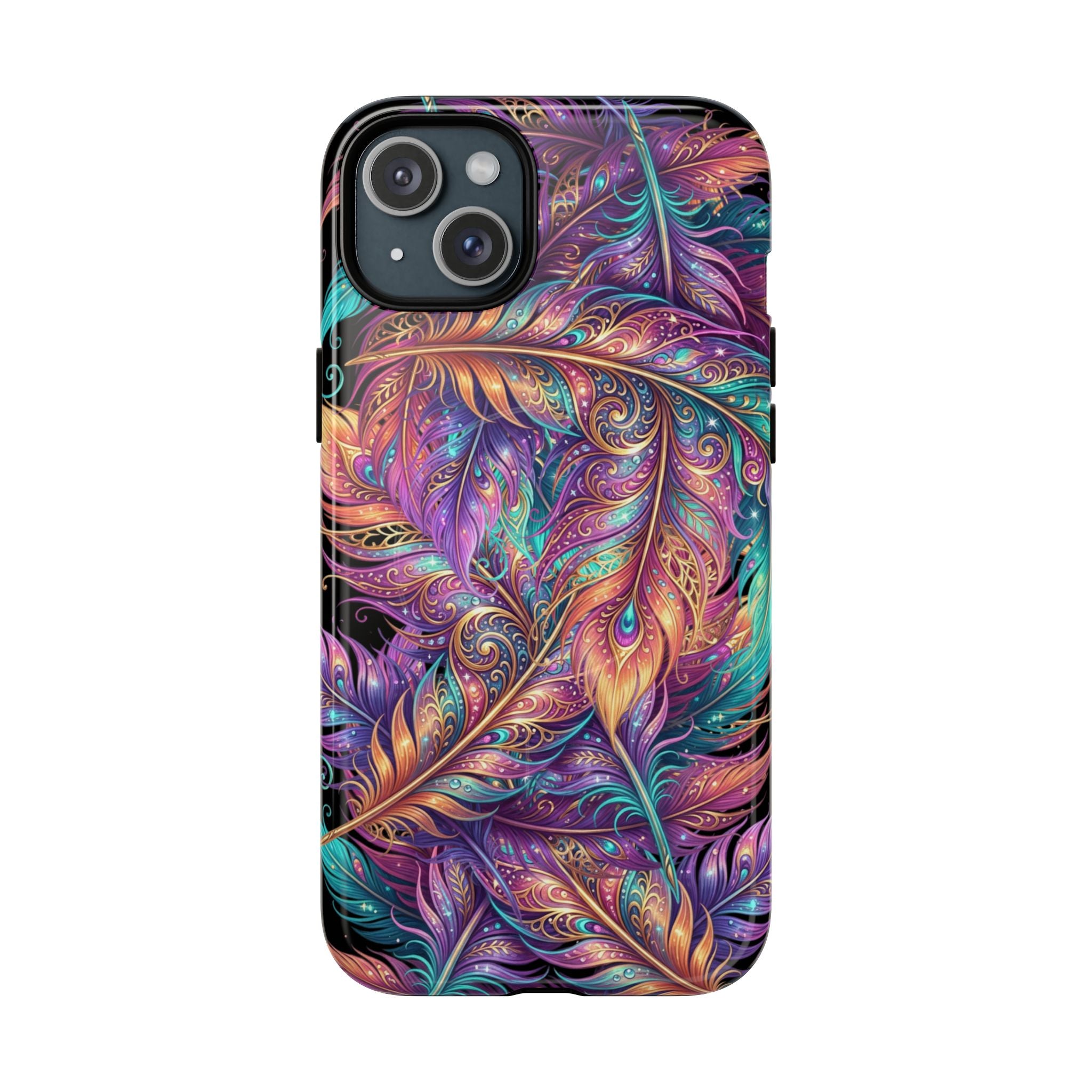 Phone Case | Colorful Feather Art Magnetic Tough Phone Cover