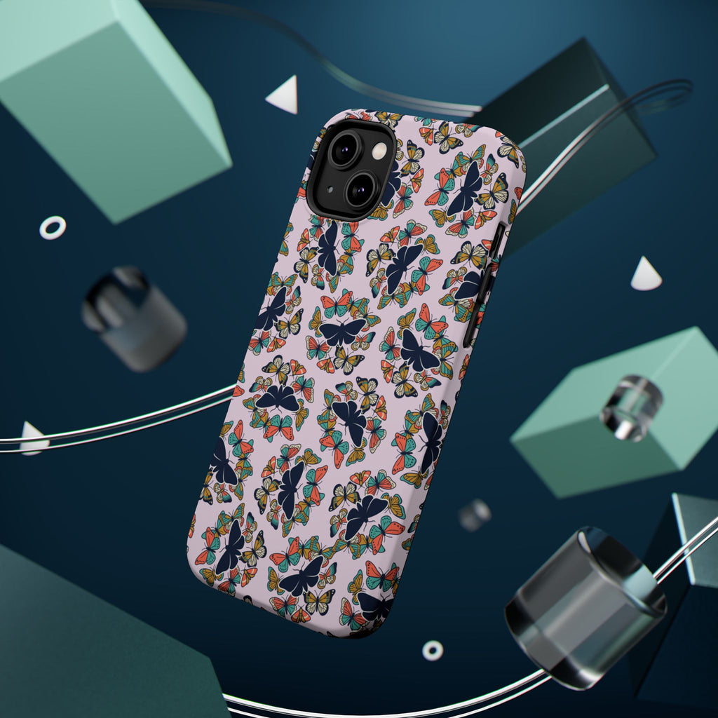 Phone Cases | Pastel Butterflies and Moths Pattern Magnetic Impact-Resistant Case