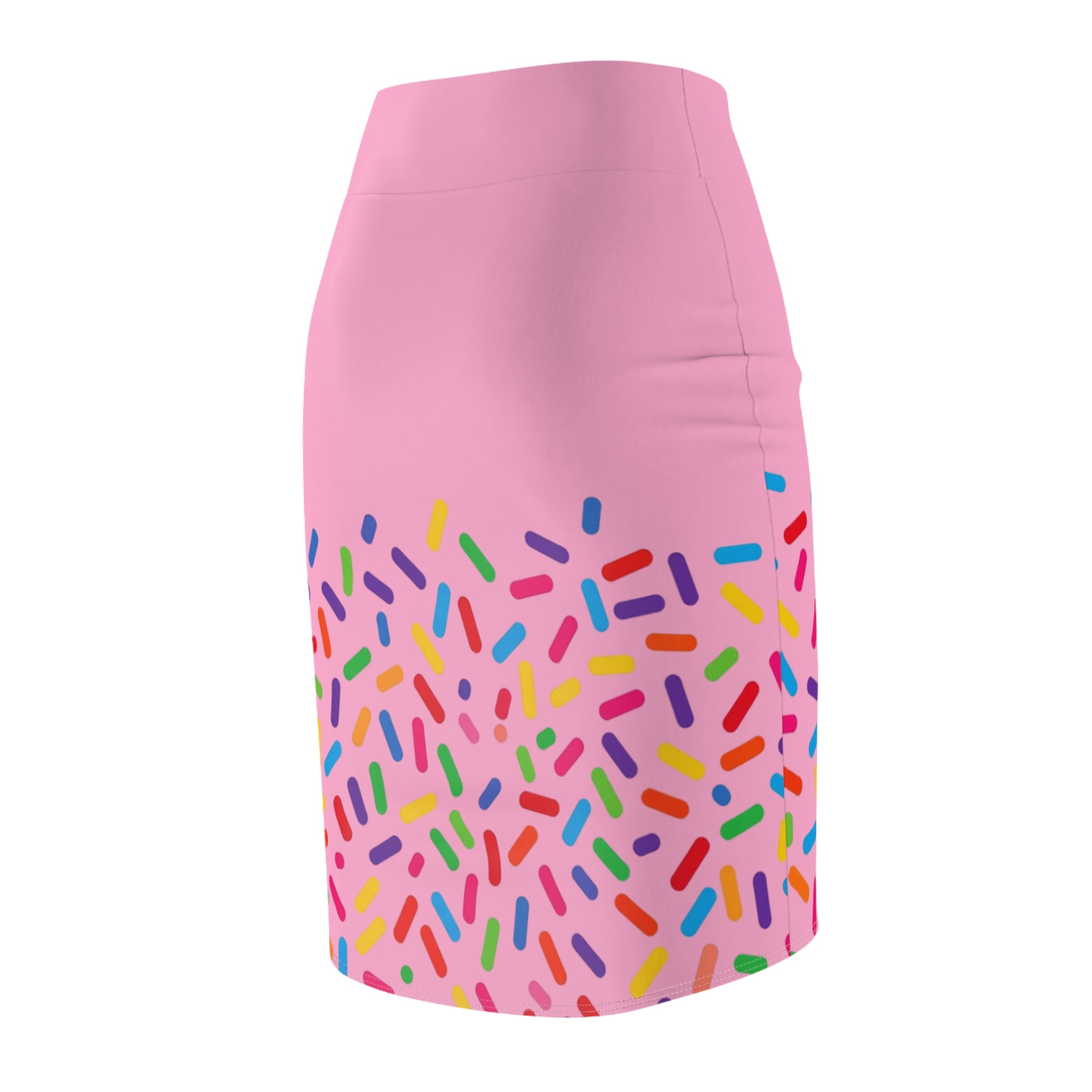 Women's Pencil Skirt | Pink Sprinkle Inspired Midi