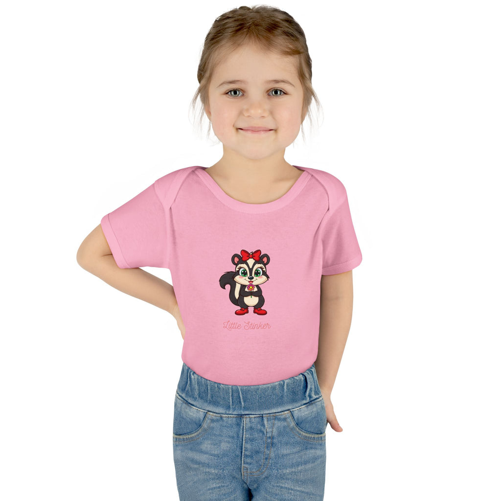 Baby Bodysuit | Cute Skunk Cartoon 'Little Stinker' Graphic Infant Onesie